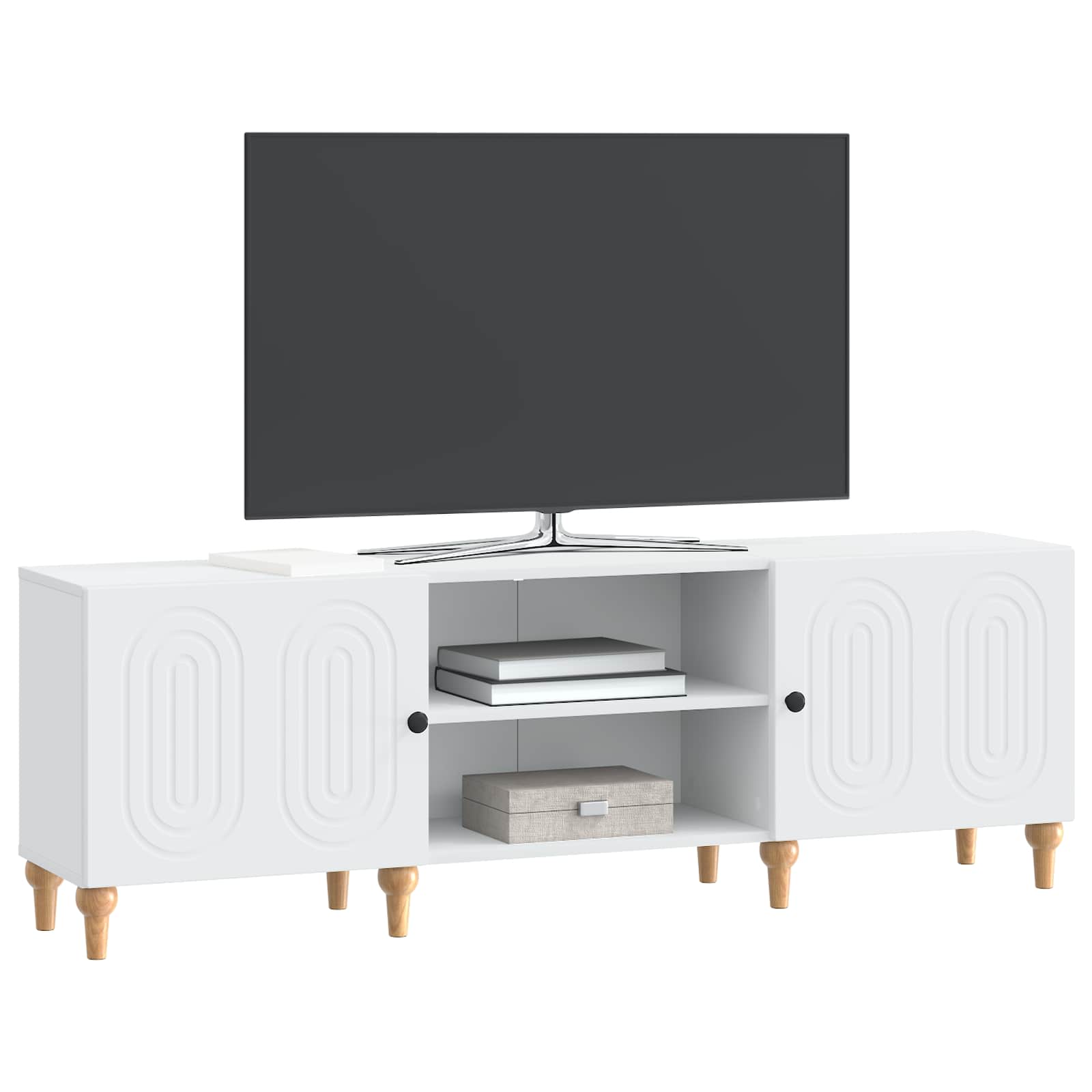 Televizoriaus spintelė Balta 150 x 31 x 50 cm Apdirbta mediena