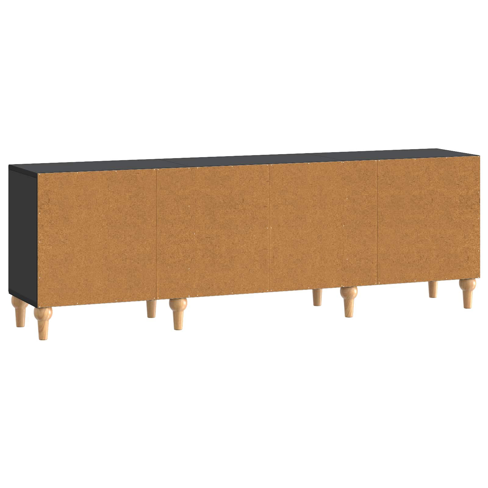 TV skapītis melns 150x31x50 cm inženierijas koks