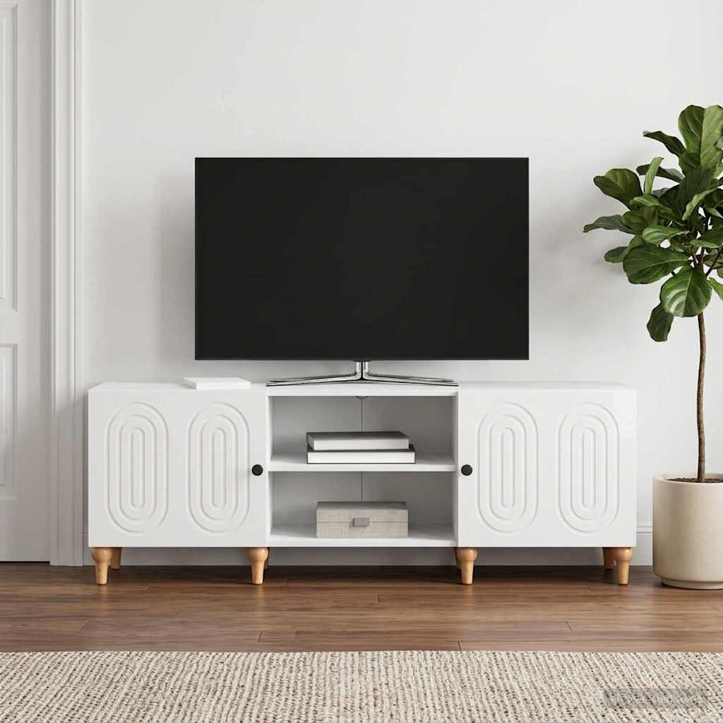 TV skapītis īpaši spīdīgs balts 150 x 31 x 50 cm