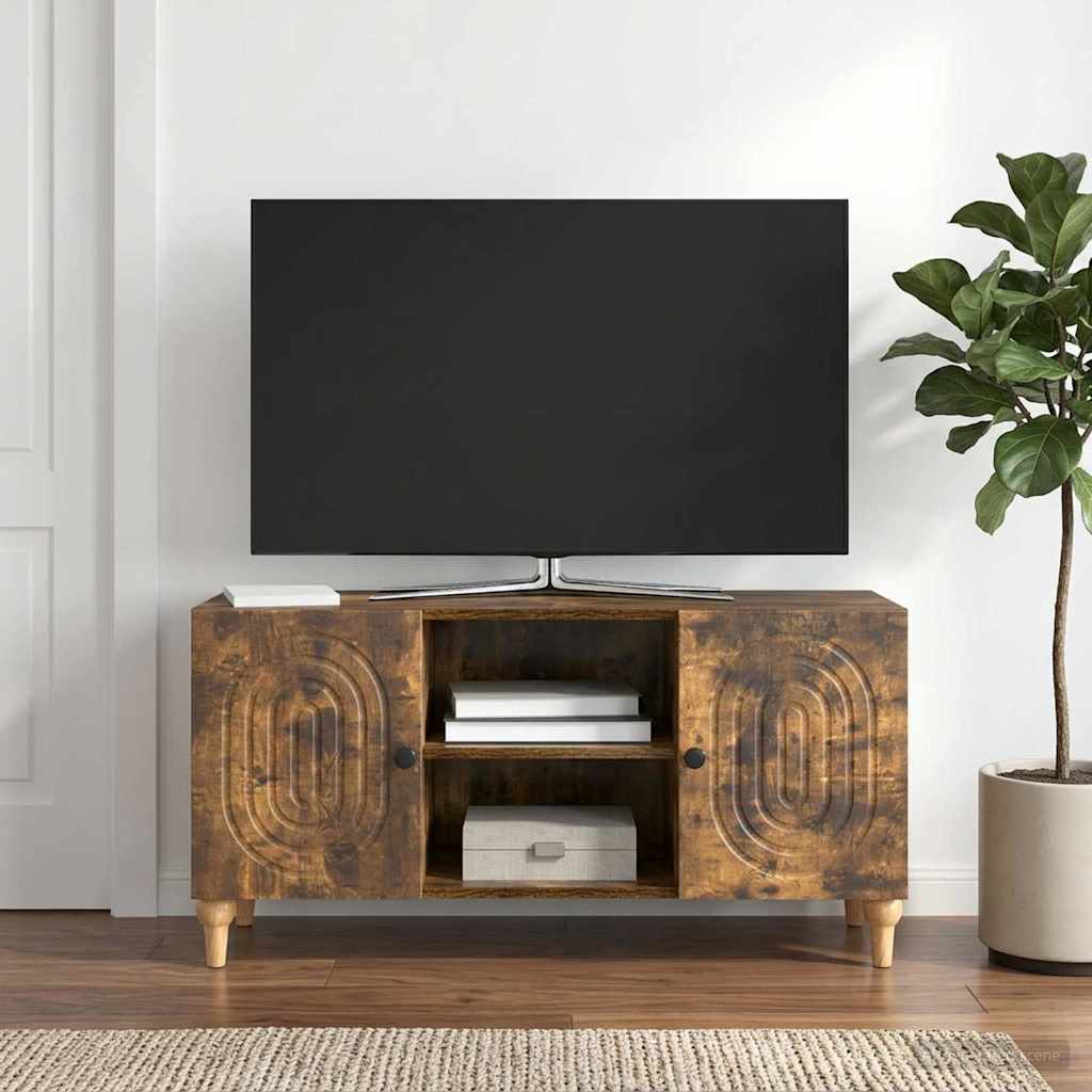 TV skapītis dūmu krāsas ozols 102 x 34,5 x 50 cm