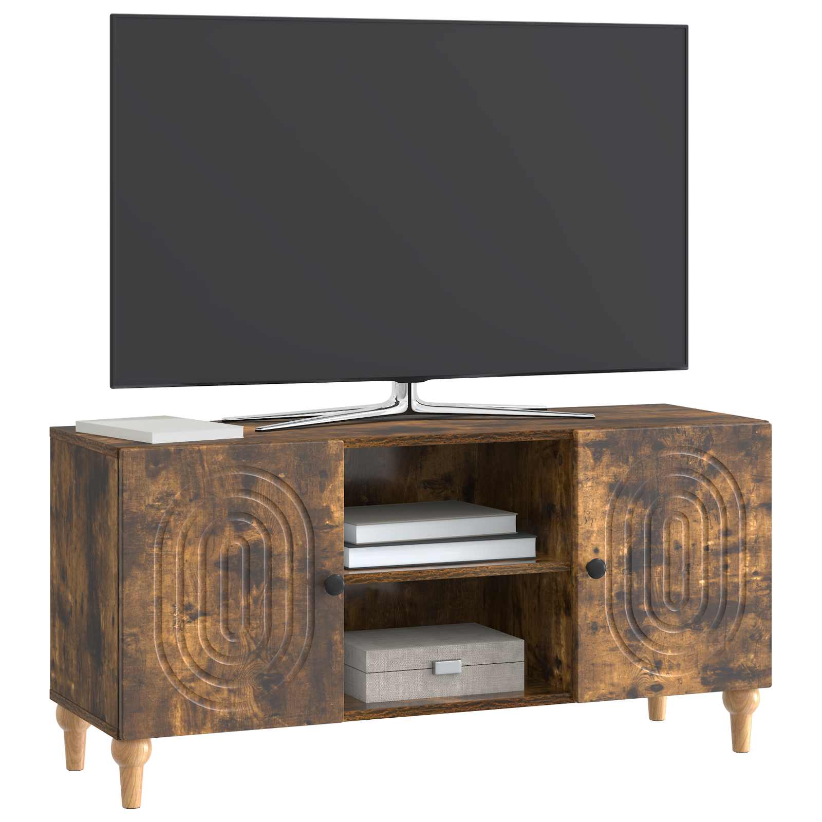 TV skapītis dūmu krāsas ozols 102 x 34,5 x 50 cm
