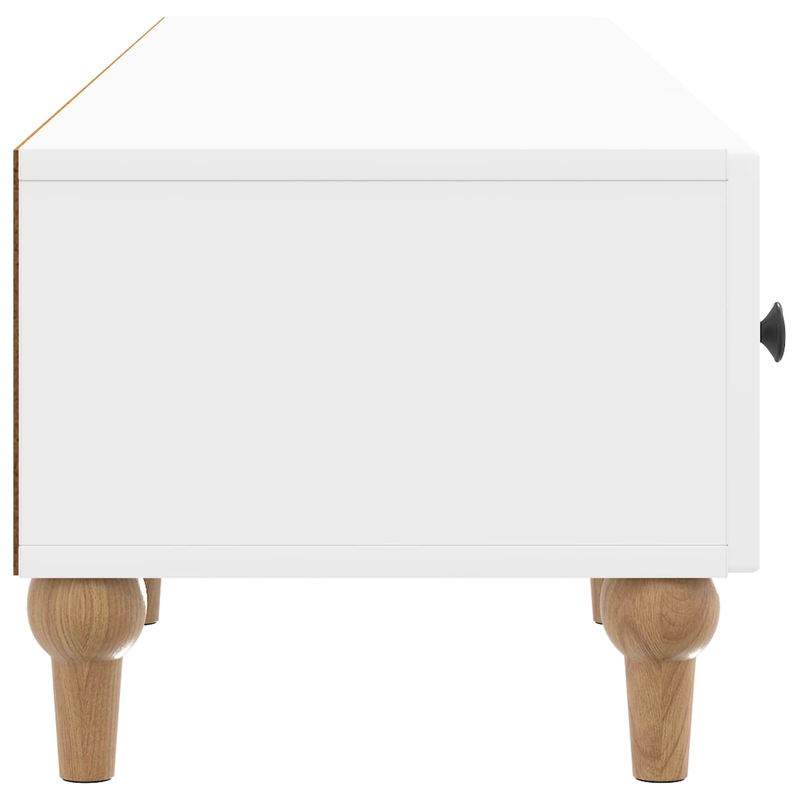 TV skapītis, īpaši spīdīgs balts, 147 x 34,5 x 30 cm