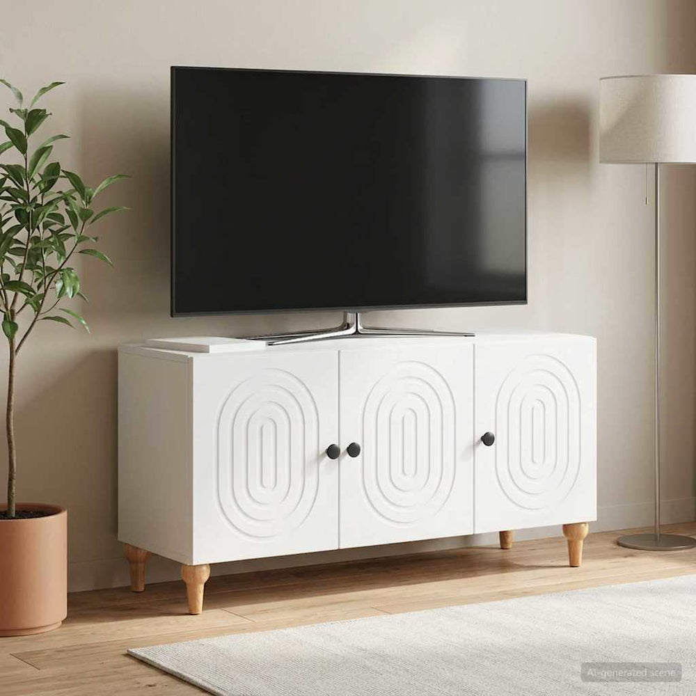 Televizoriaus spintelė Balta 99 x 34,5 x 50 cm Apdirbta mediena