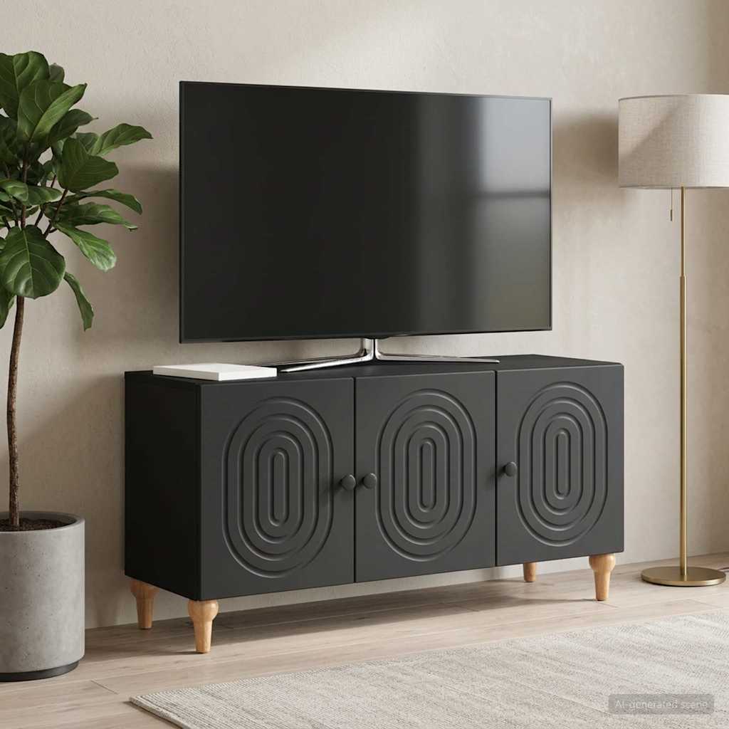 TV skapītis melns 99 x 34,5 x 50 cm apstrādāta koksne