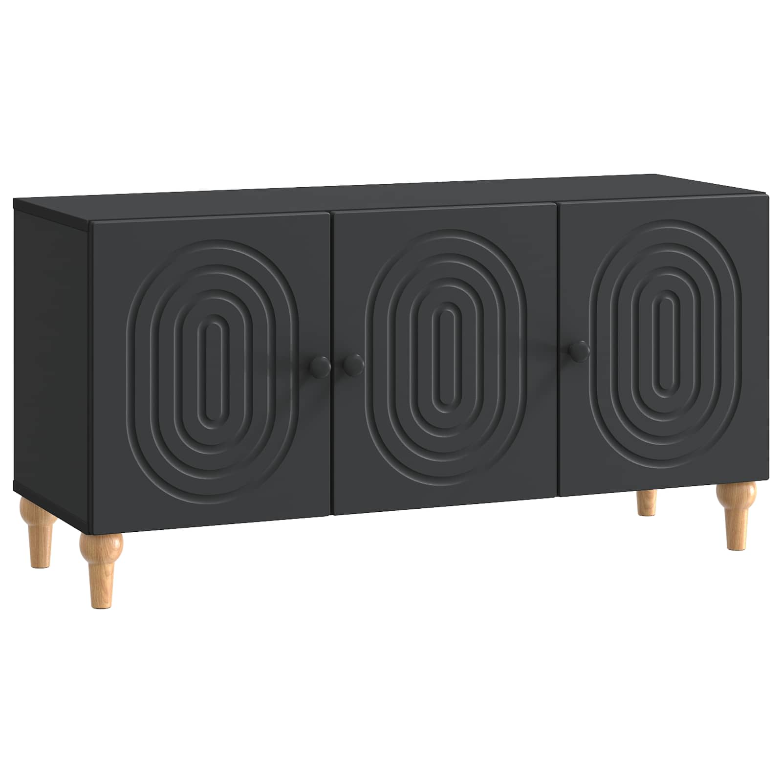 TV skapītis melns 99 x 34,5 x 50 cm apstrādāta koksne