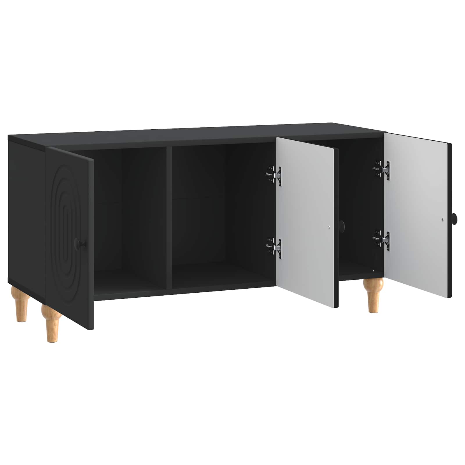 TV skapītis melns 99 x 34,5 x 50 cm apstrādāta koksne