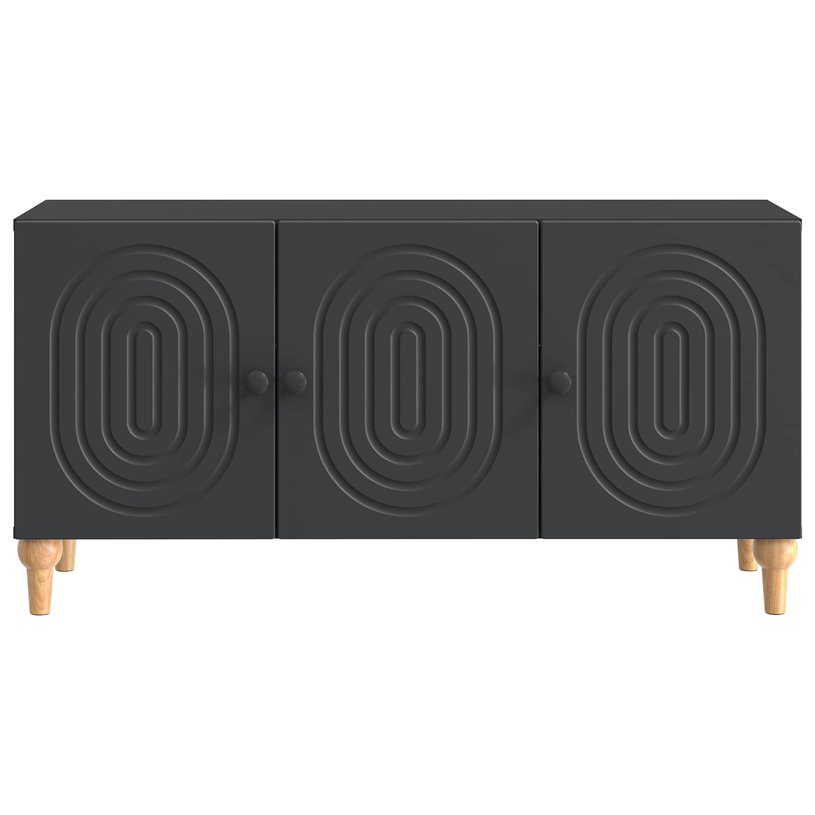 TV skapītis melns 99 x 34,5 x 50 cm apstrādāta koksne