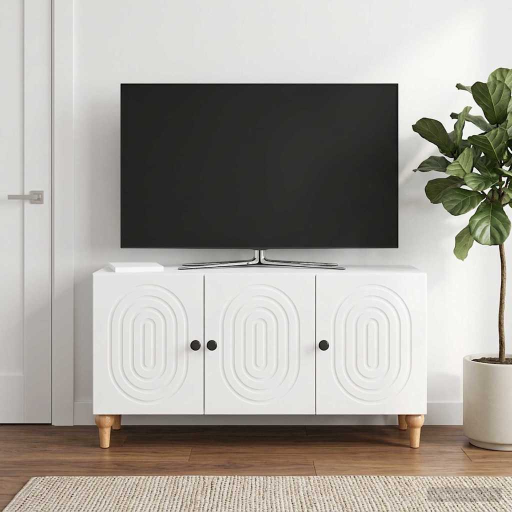 Televizoriaus spintelė Itin blizgi balta 99 x 34,5 x 50 cm