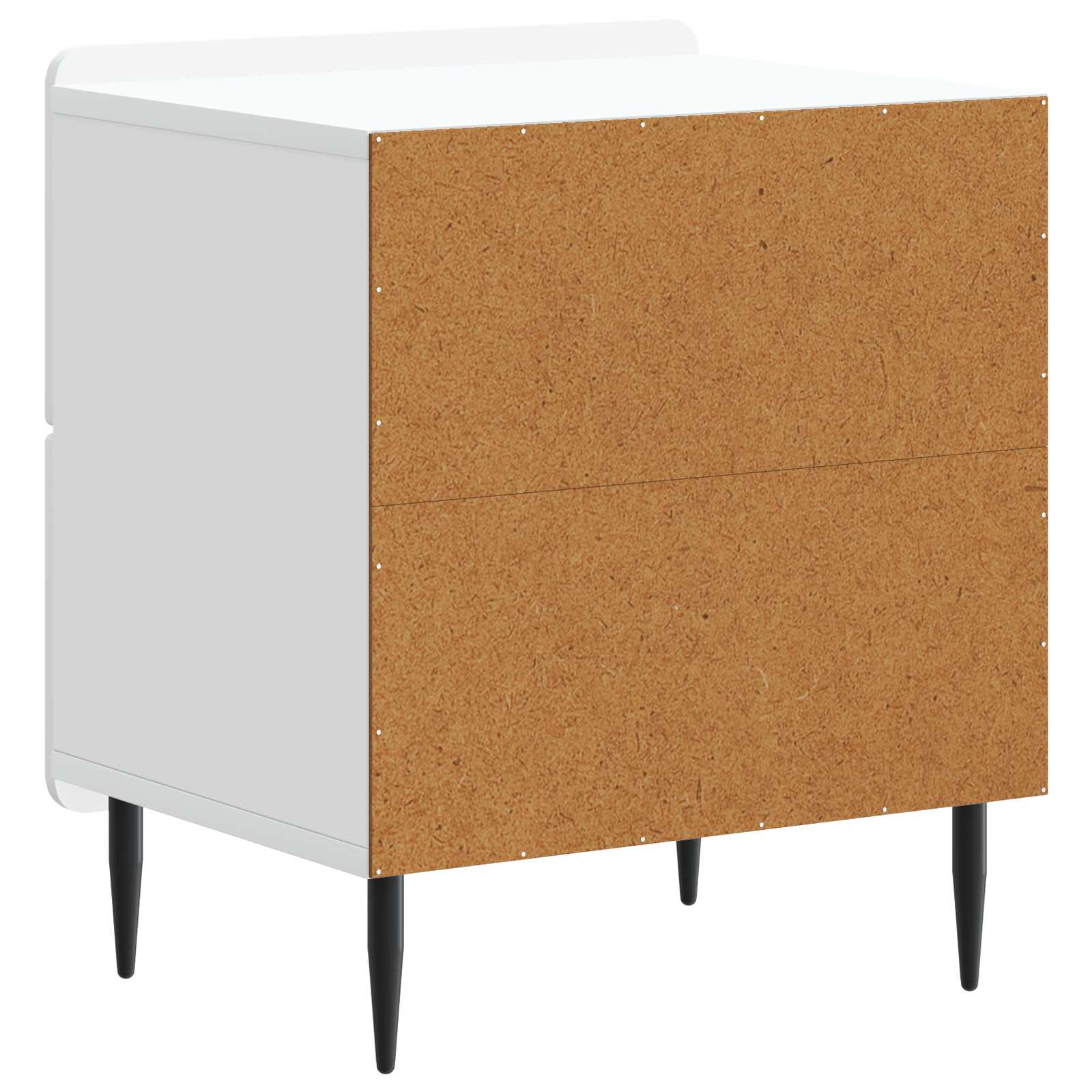 Šalia lovos spintelė su stalčių 2 pcs Balta 43 x 34,5 x 49,5 cm