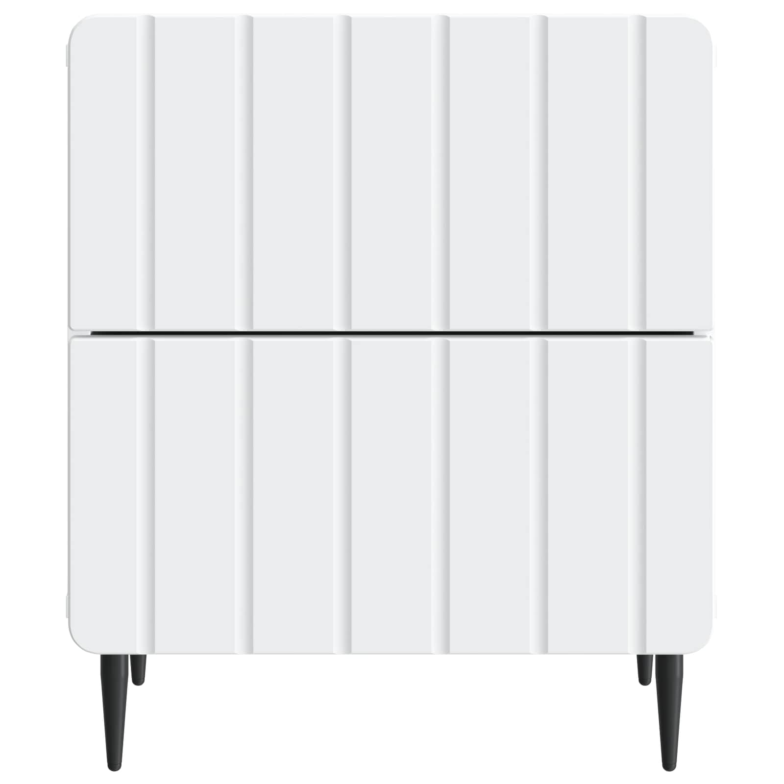 Šalia lovos spintelė su stalčių 2 pcs Balta 43 x 34,5 x 49,5 cm