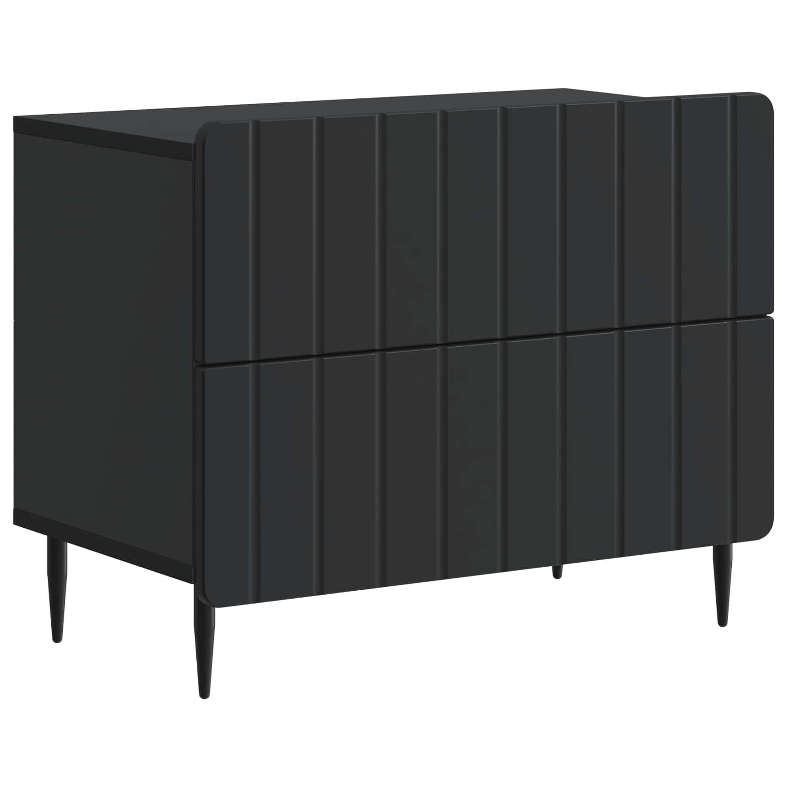 Šalia lovos spintelė Juoda 62 x 34,5 x 49,5 cm Apdirbta mediena