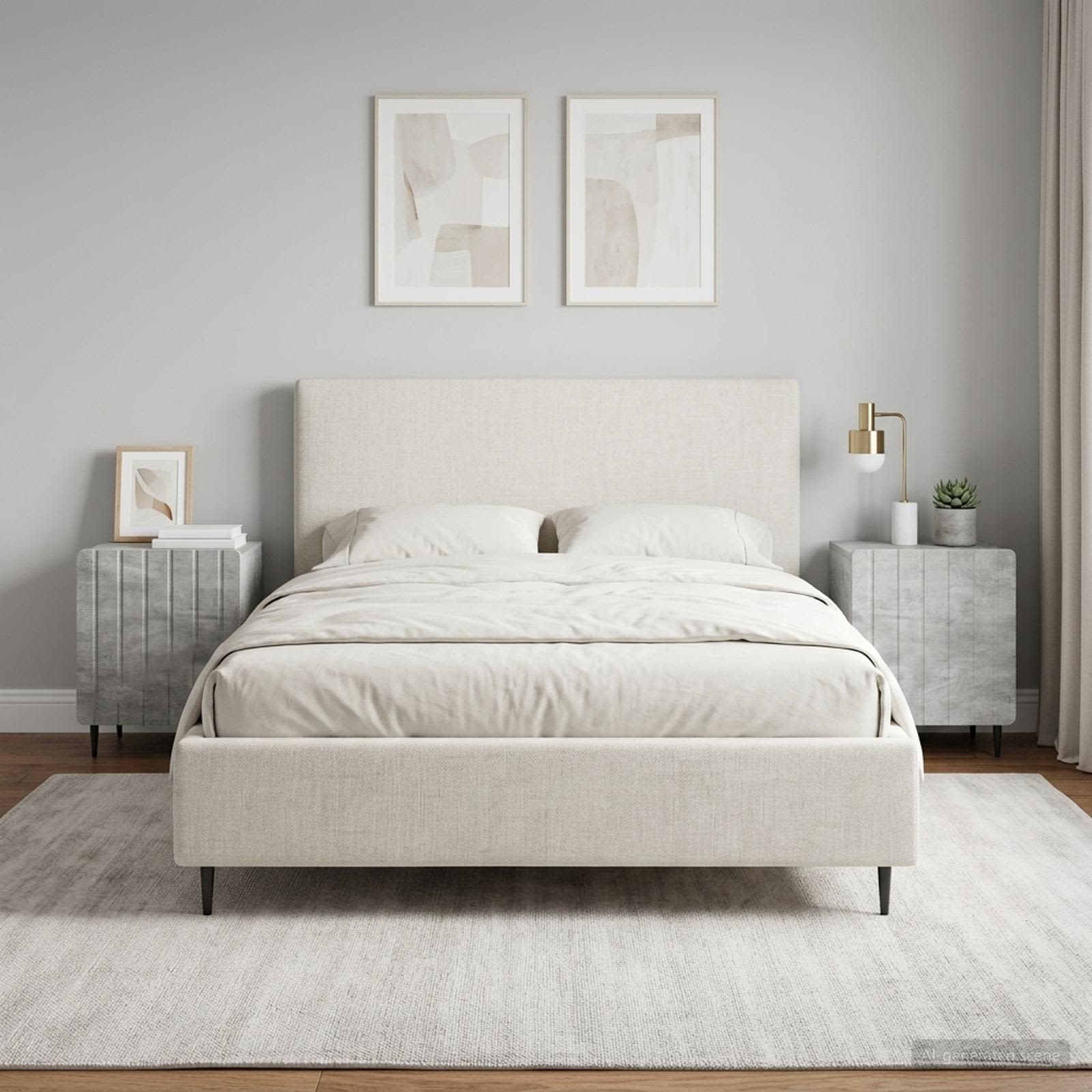 Šalia lovos spintelė 2 pcs Betono pilka 43 x 34,5 x 52 cm