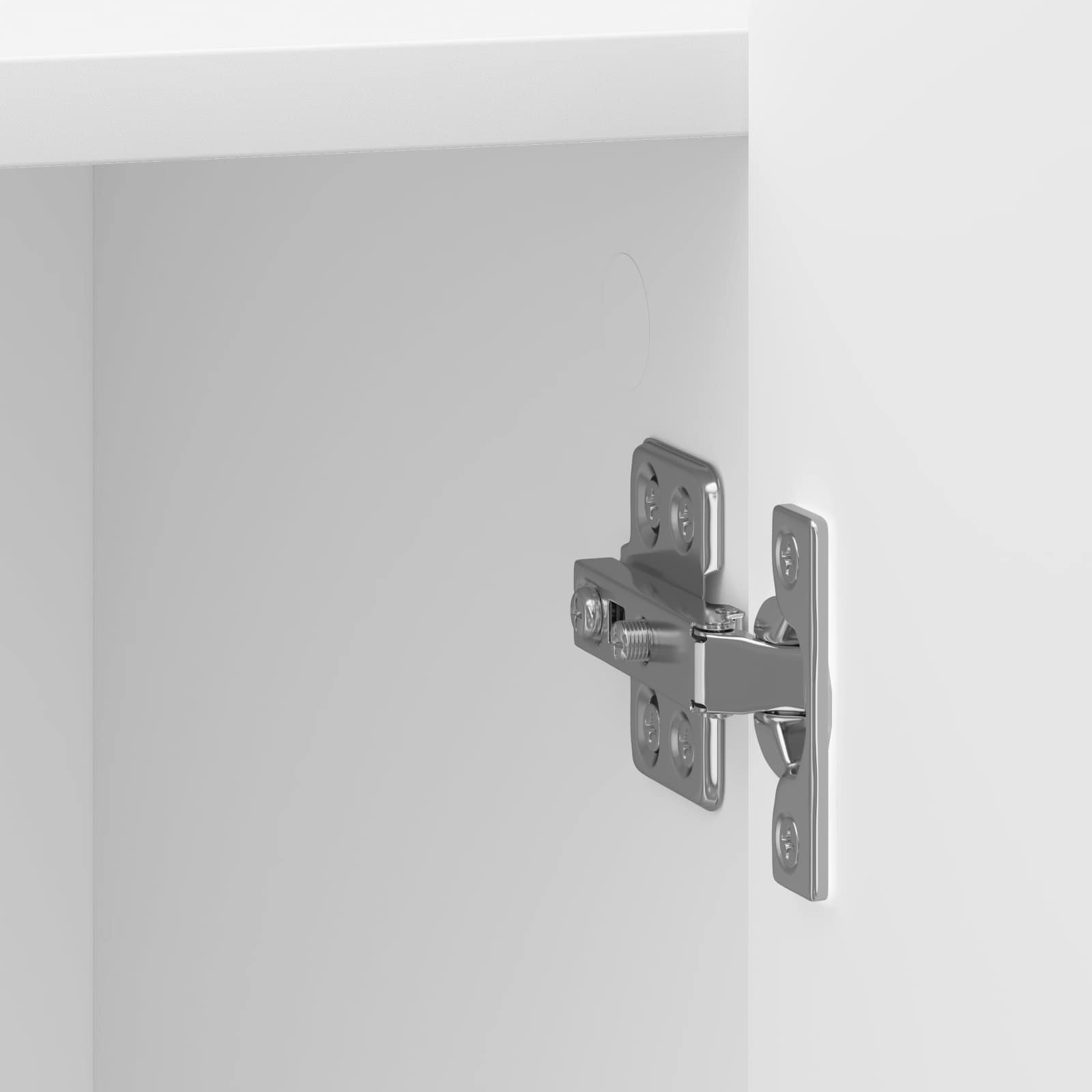 Šalia lovos spintelė 2 pcs Itin blizgi balta 43 x 34,5 x 52 cm