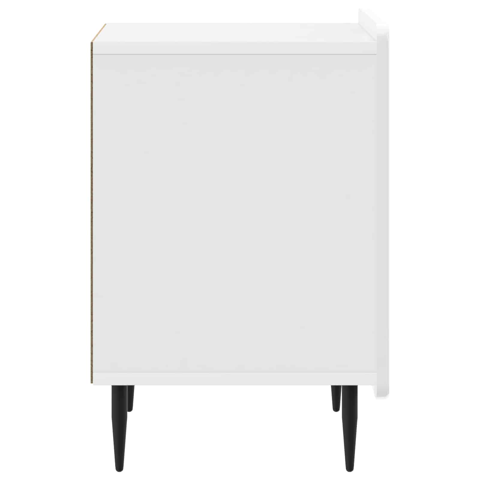 Šalia lovos spintelė 2 pcs Itin blizgi balta 43 x 34,5 x 52 cm