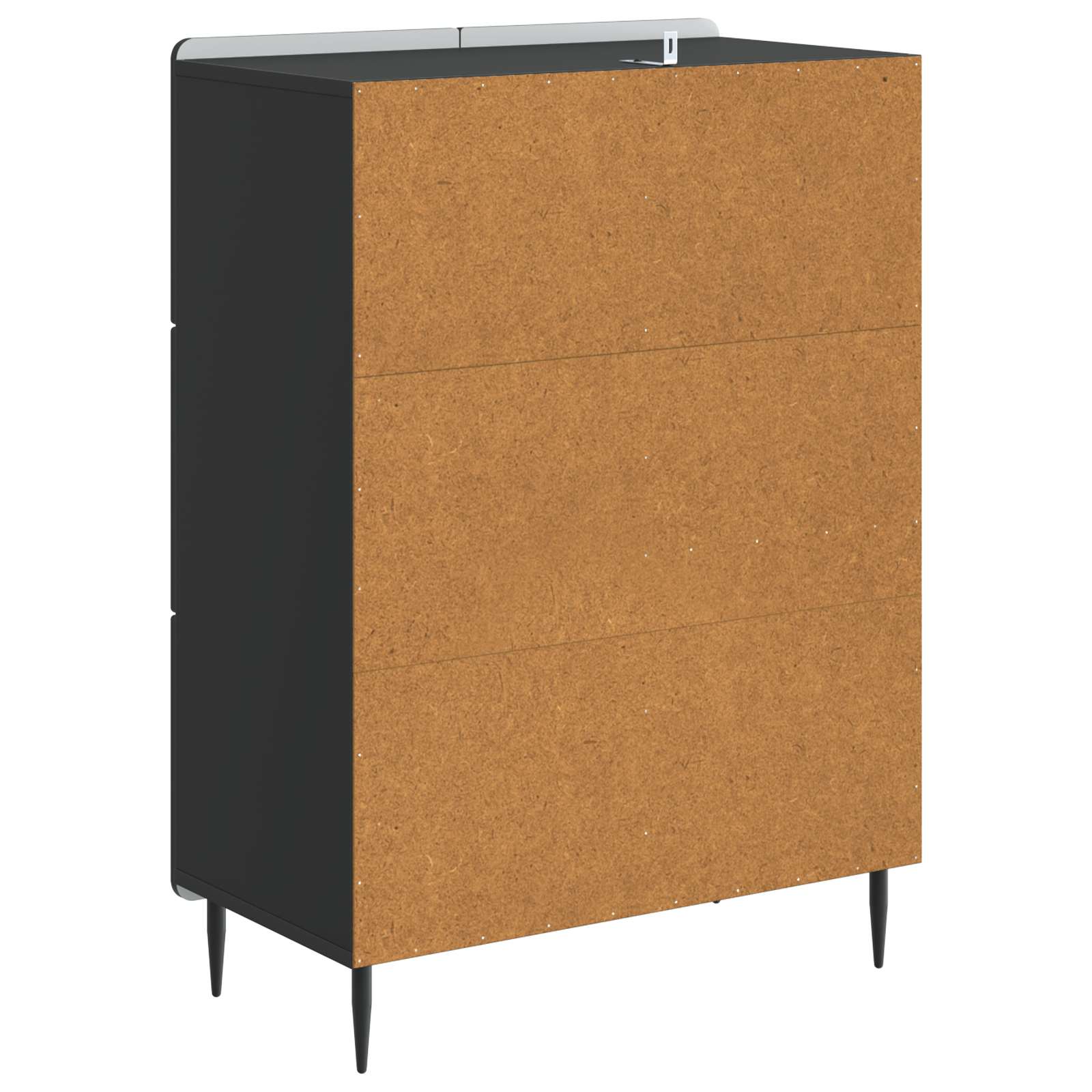 Kumode ar atvilktnēm Melna 66 x 34,5 x 91,5 cm Apstrādāta koksne