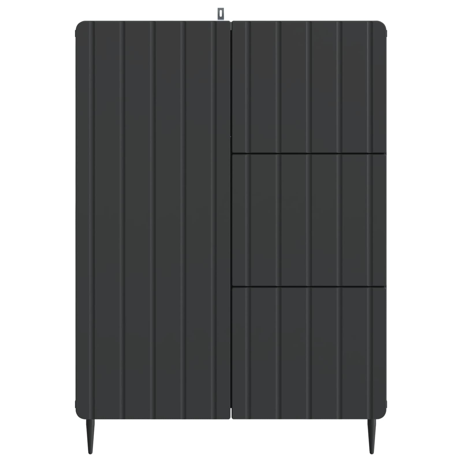 Kumode ar atvilktnēm Melna 66 x 34,5 x 91,5 cm Apstrādāta koksne