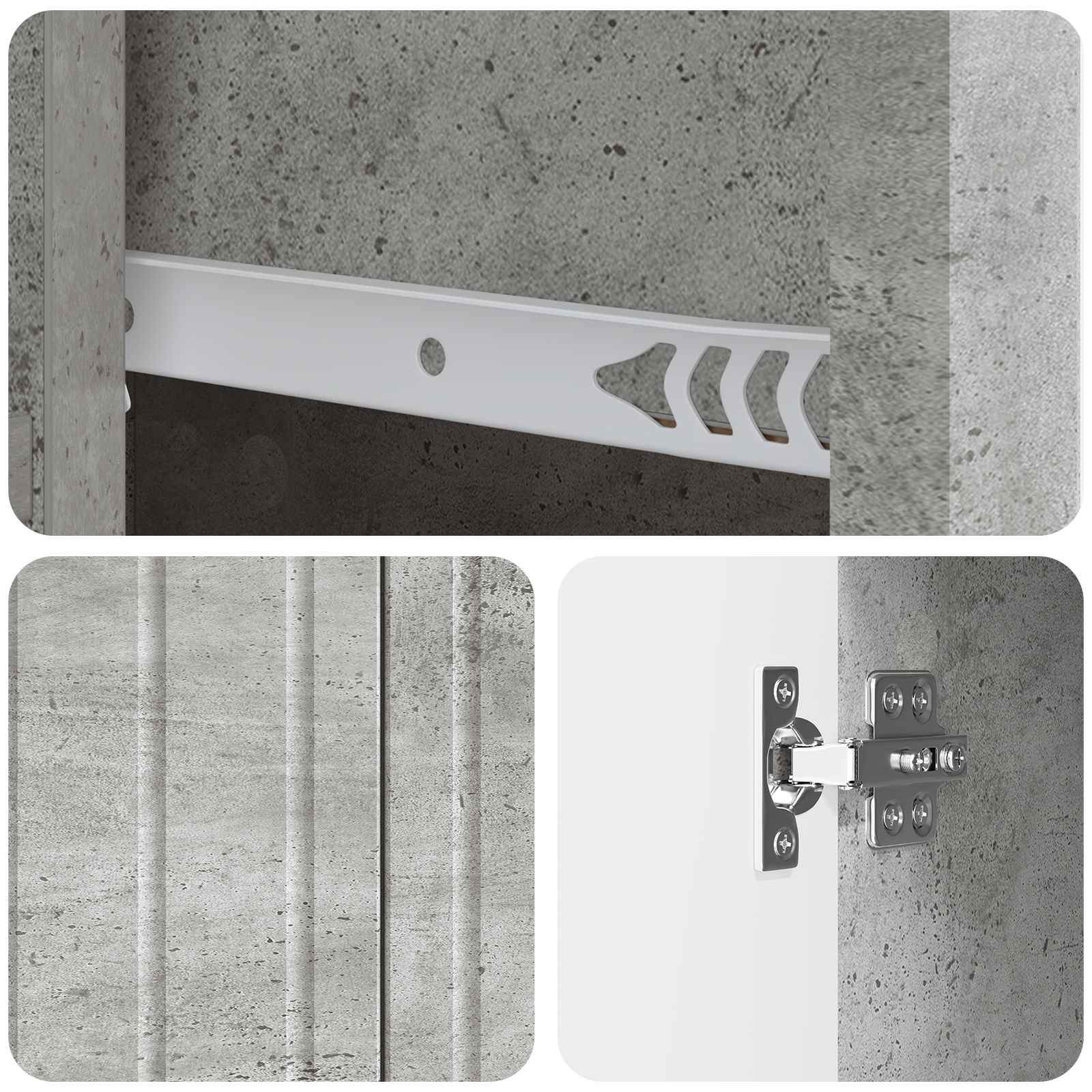 Kabalas Betono pilka 66 x 34,5 x 91,5 cm Apdirbta mediena