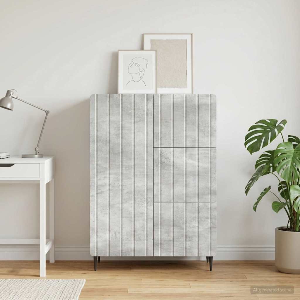 Kabalas Betono pilka 66 x 34,5 x 91,5 cm Apdirbta mediena