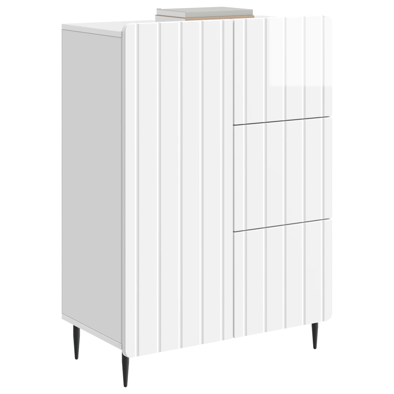 Kabalas Itin blizgi balta 66 x 34,5 x 91,5 cm Apdirbta mediena