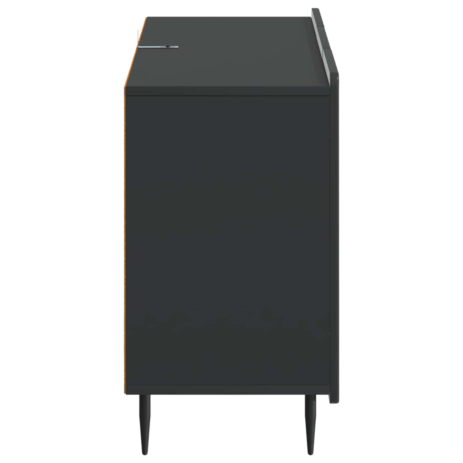 Kabalas su stalčių Juoda 89 x 34,5 x 62 cm Apdirbta mediena