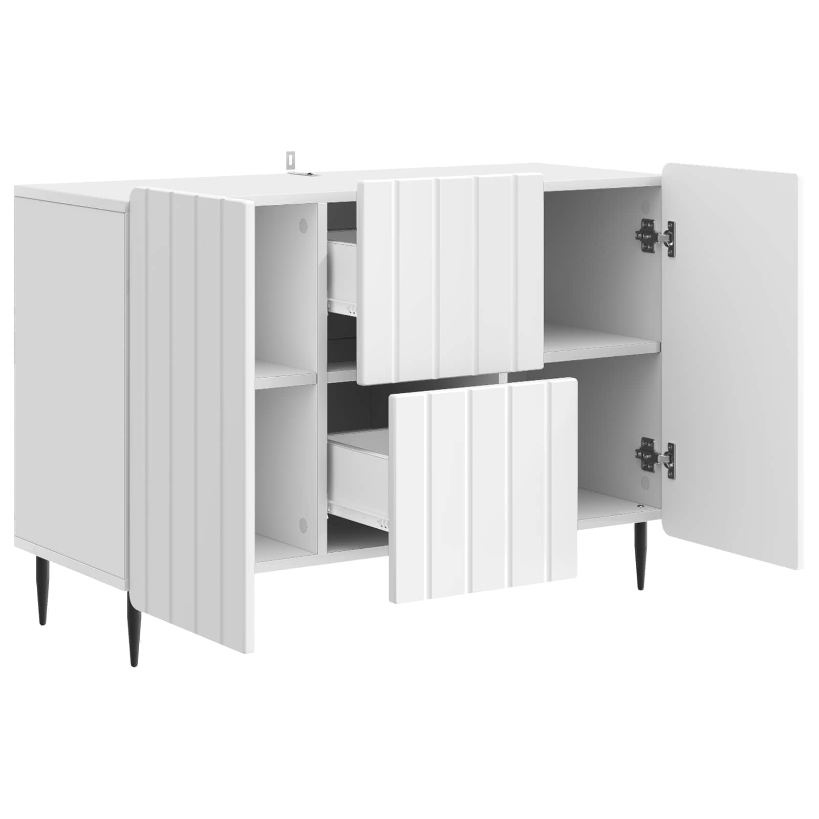 Kabalas Itin blizgi balta 89 x 34,5 x 62 cm Apdirbta mediena
