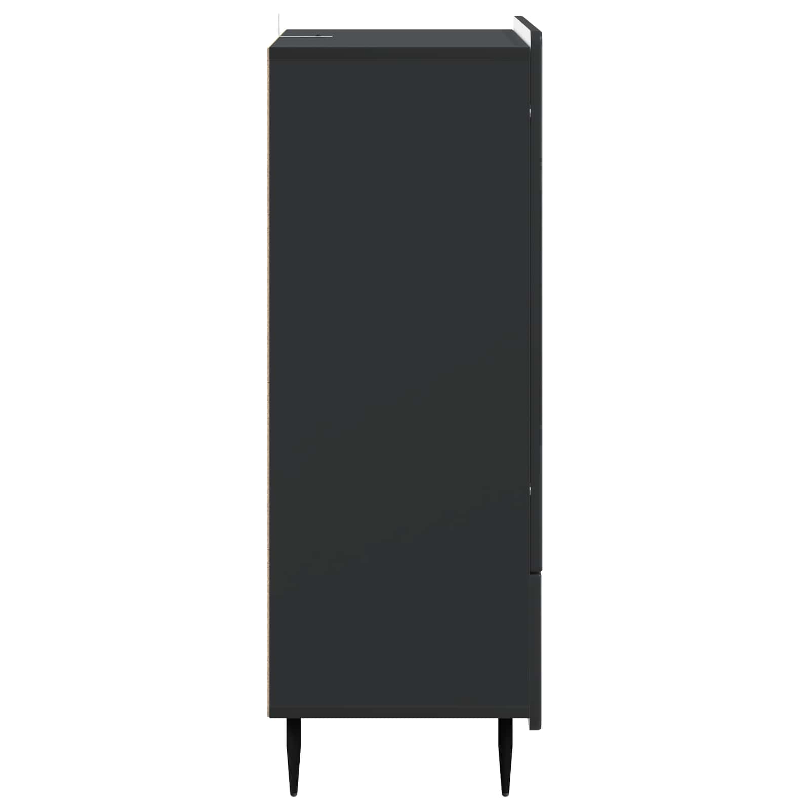 Kabalas su stalčių Juoda 66 x 34,5 x 97 cm Apdirbta mediena