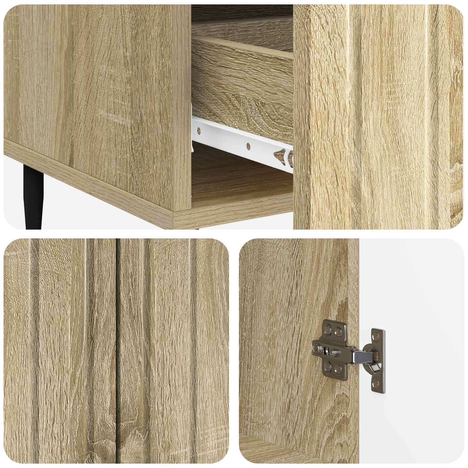 Kumode Sonoma ozols 66 x 34,5 x 97 cm Inženierijas koksne