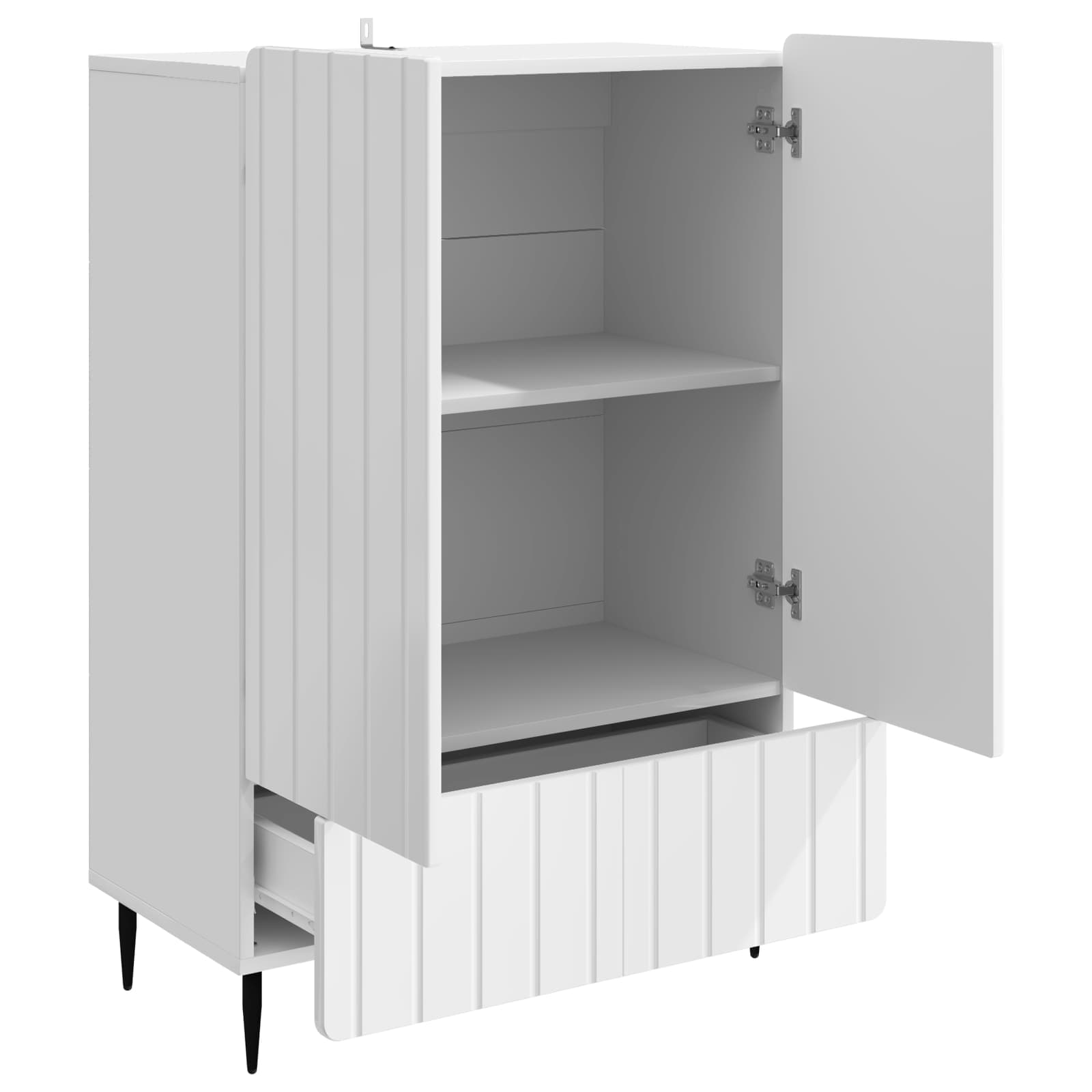 Kabalas Itin blizgi balta 66 x 34,5 x 97 cm Apdirbta mediena