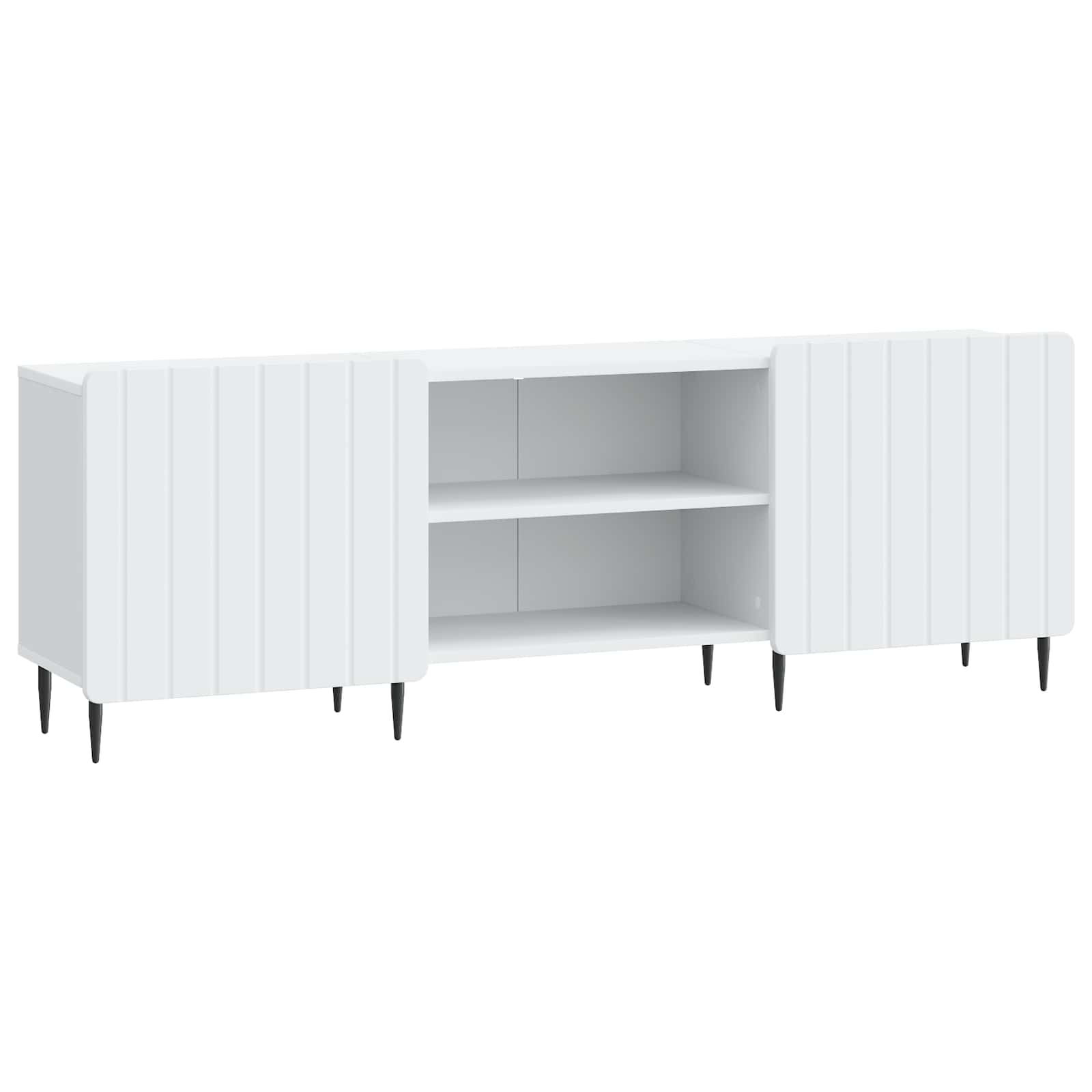TV skapītis Balts 150x31x52 cm Apstrādāta koksne