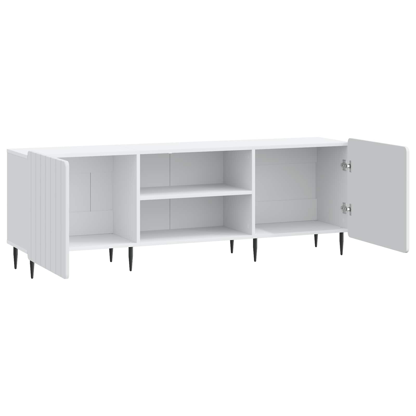 TV skapītis Balts 150x31x52 cm Apstrādāta koksne