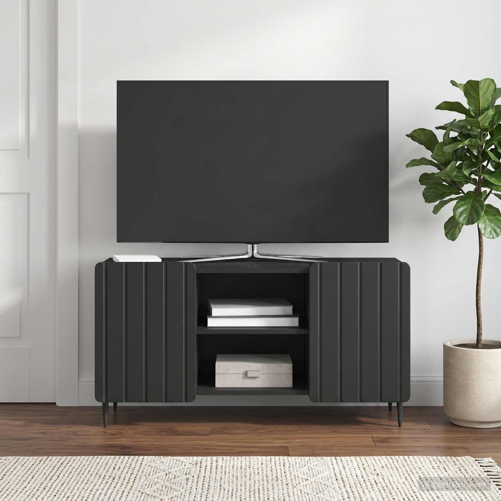 TV skapis Melns 102 x 34,5 x 52 cm