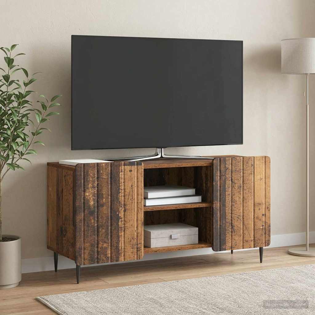TV skapītis, nolietota koka apdare, 102 x 34,5 x 52 cm