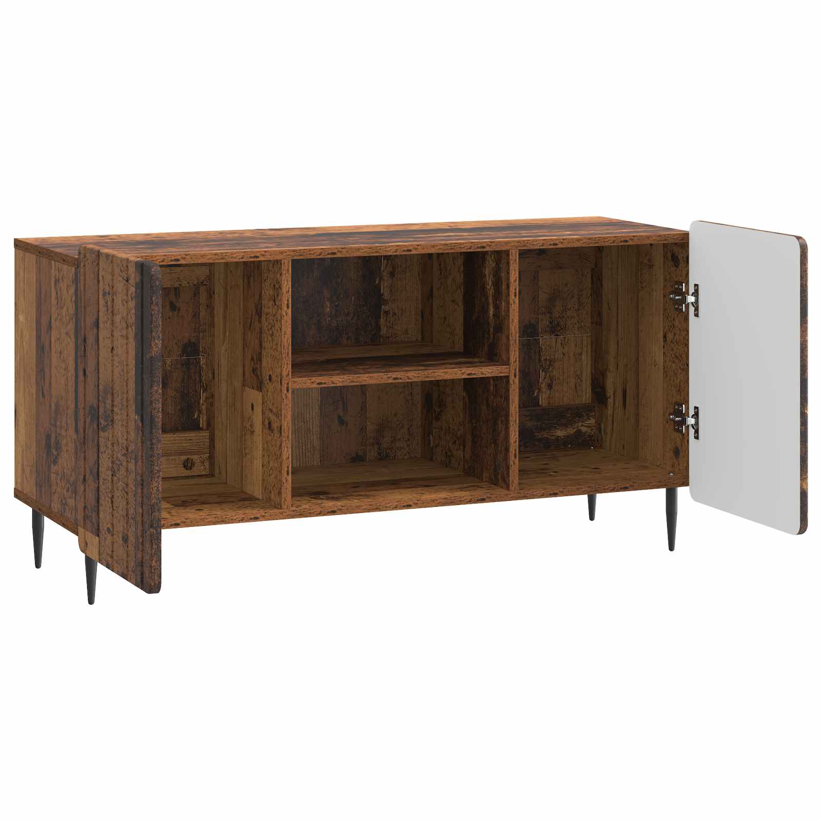 TV skapītis, nolietota koka apdare, 102 x 34,5 x 52 cm