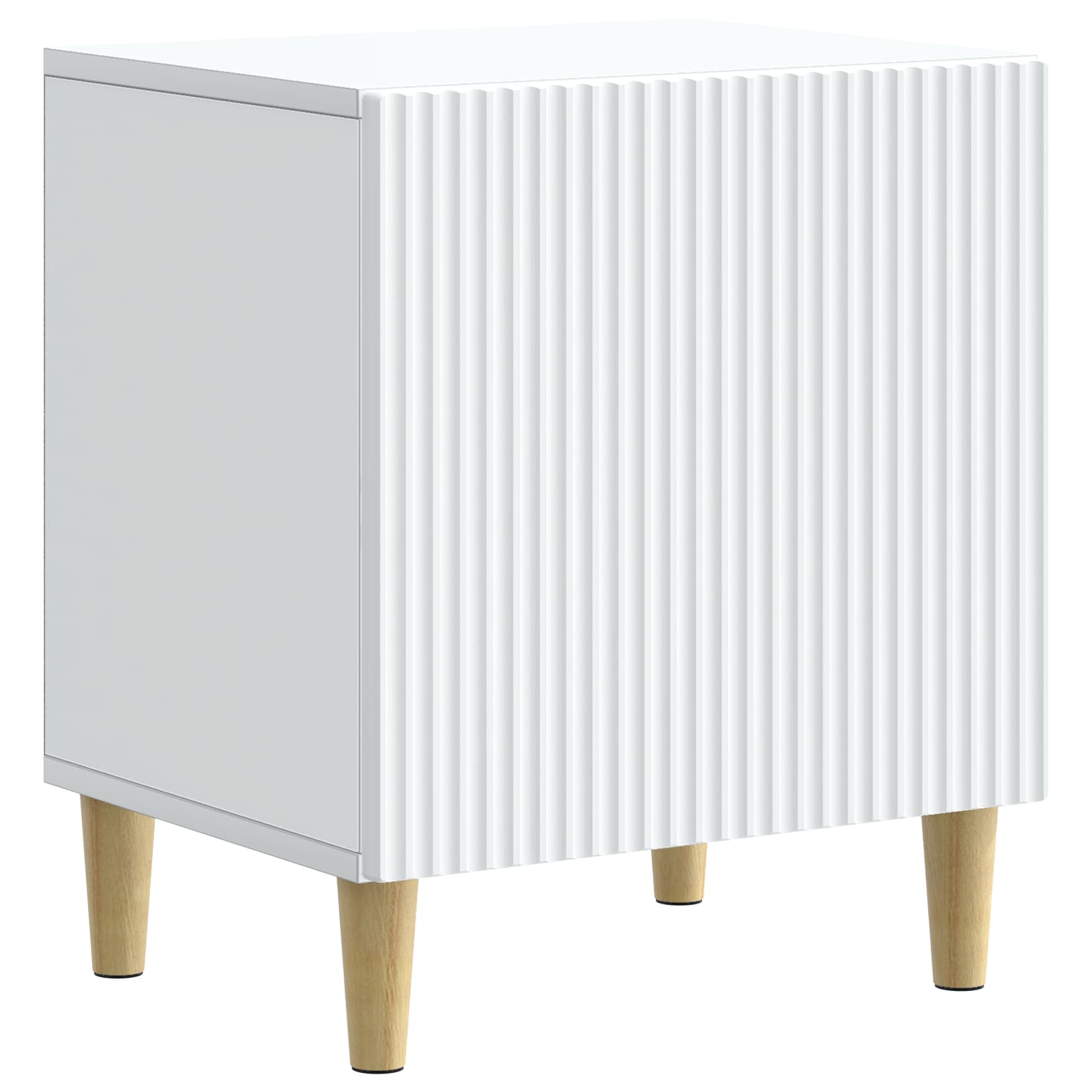 Šalia lovos spintelė 2 pcs Balta 43 x 34,5 x 50 cm