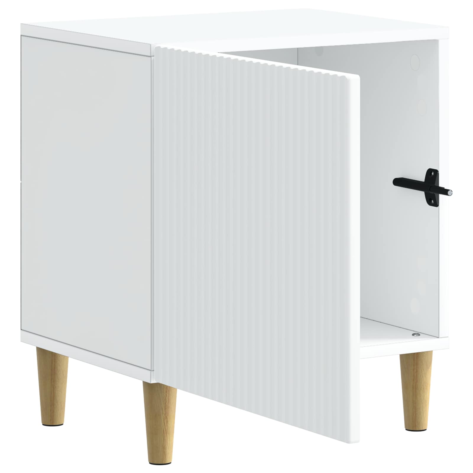 Šalia lovos spintelė 2 pcs Balta 43 x 34,5 x 50 cm