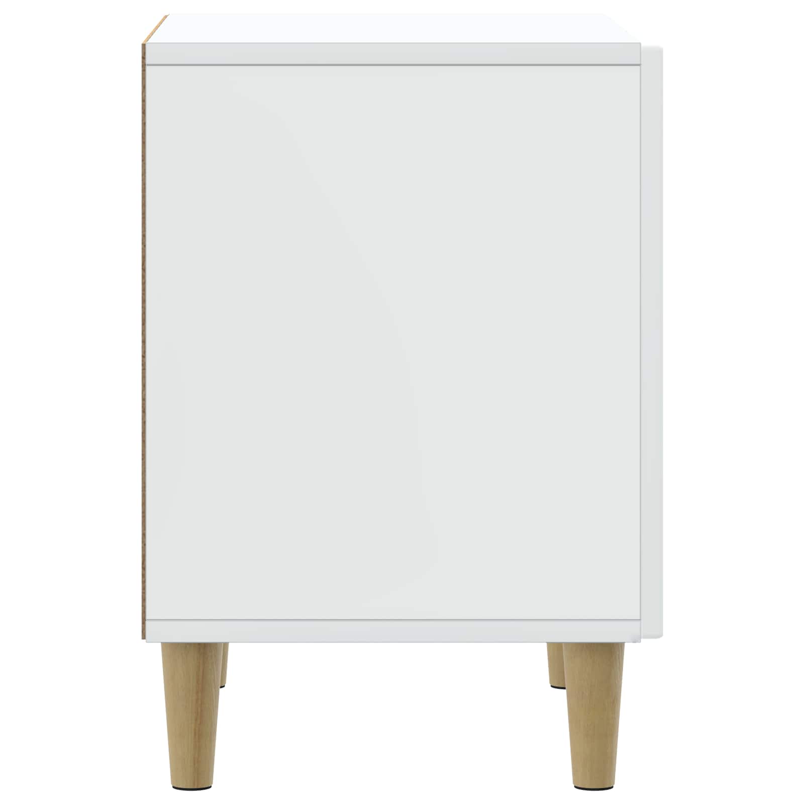 Šalia lovos spintelė 2 pcs Balta 43 x 34,5 x 50 cm
