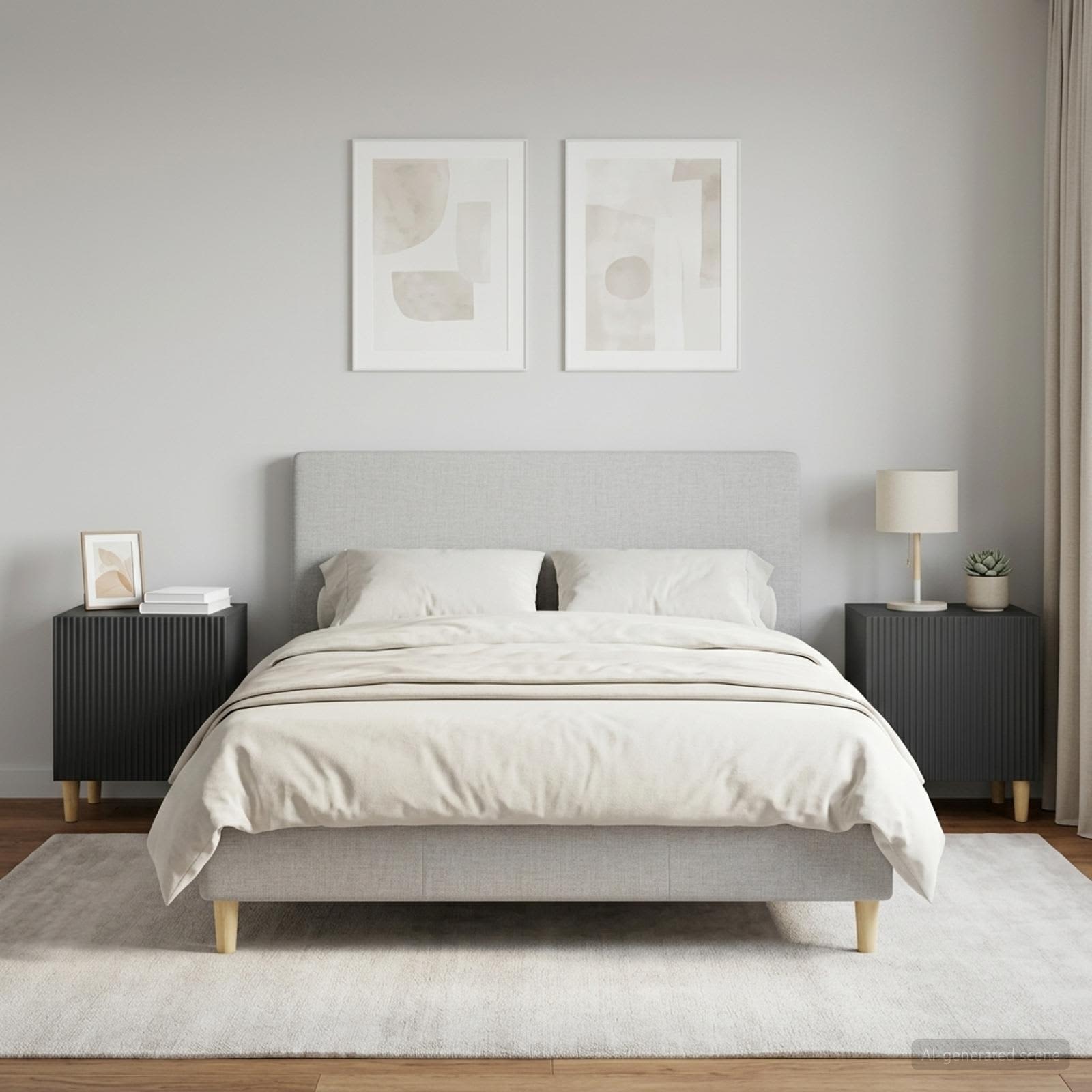 Šalia lovos spintelė 2 pcs Juoda 43 x 34,5 x 50 cm