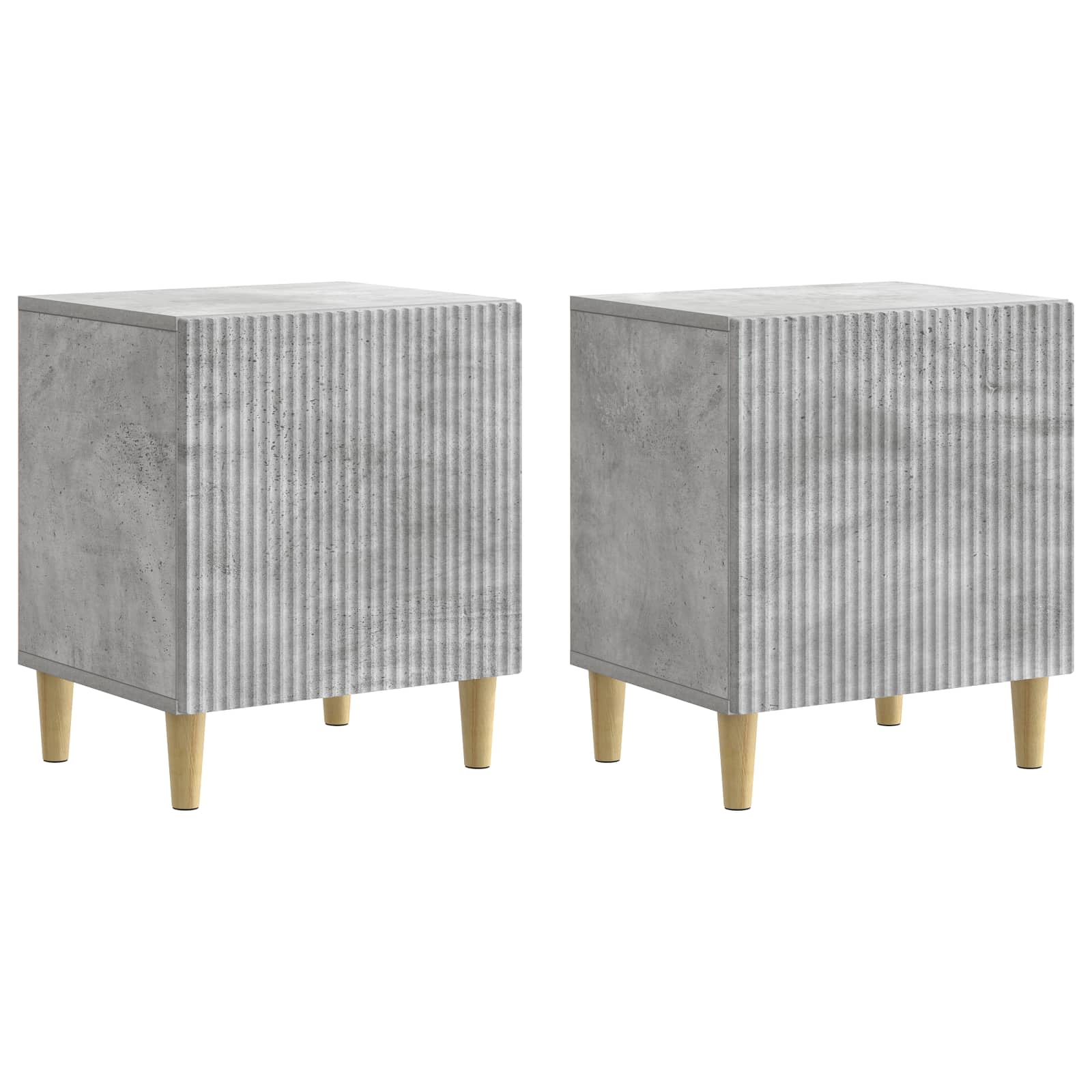 Šalia lovos spintelė 2 pcs Betono pilka 43 x 34,5 x 50 cm