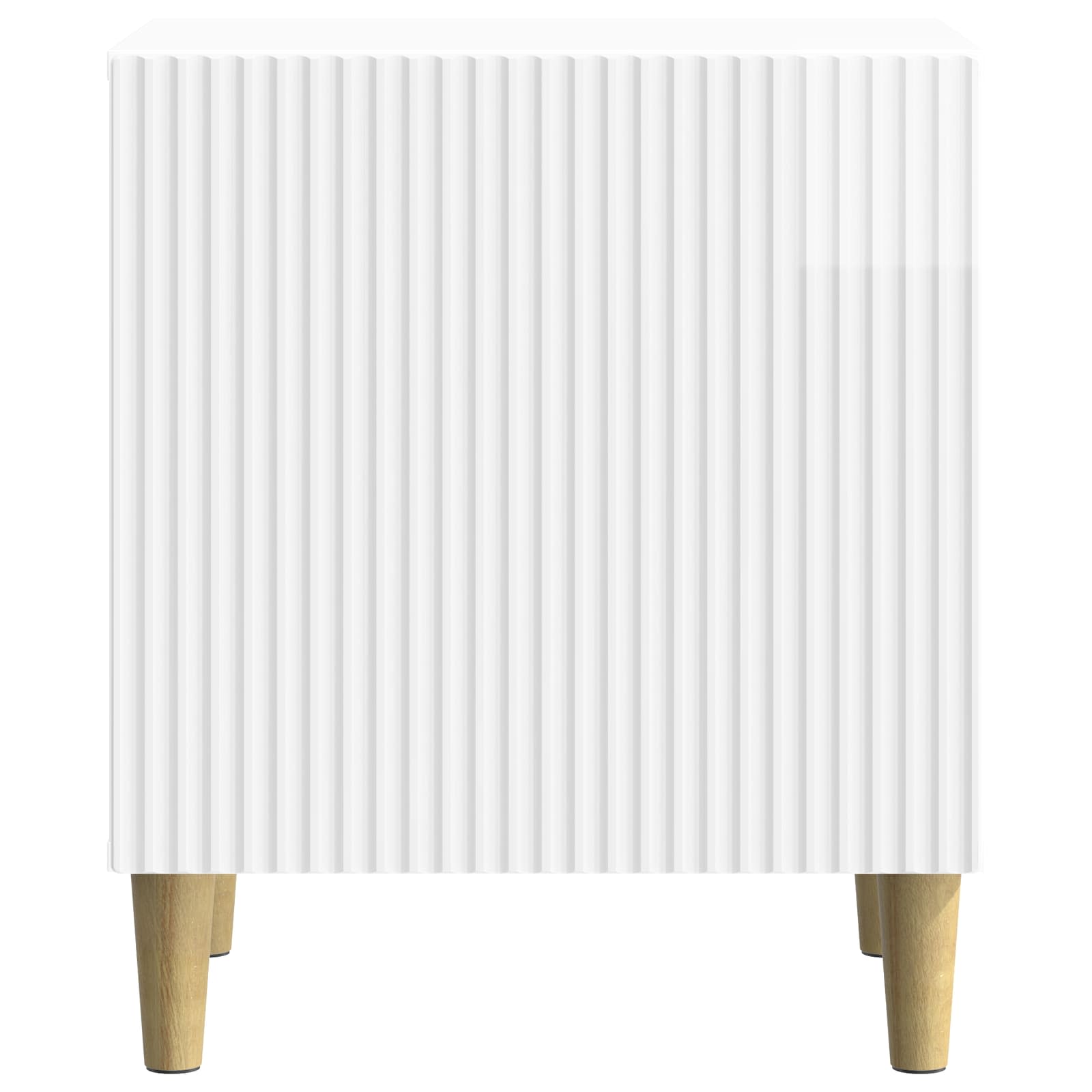 Šalia lovos spintelė 2 pcs Itin blizgi balta 43 x 34,5 x 50 cm