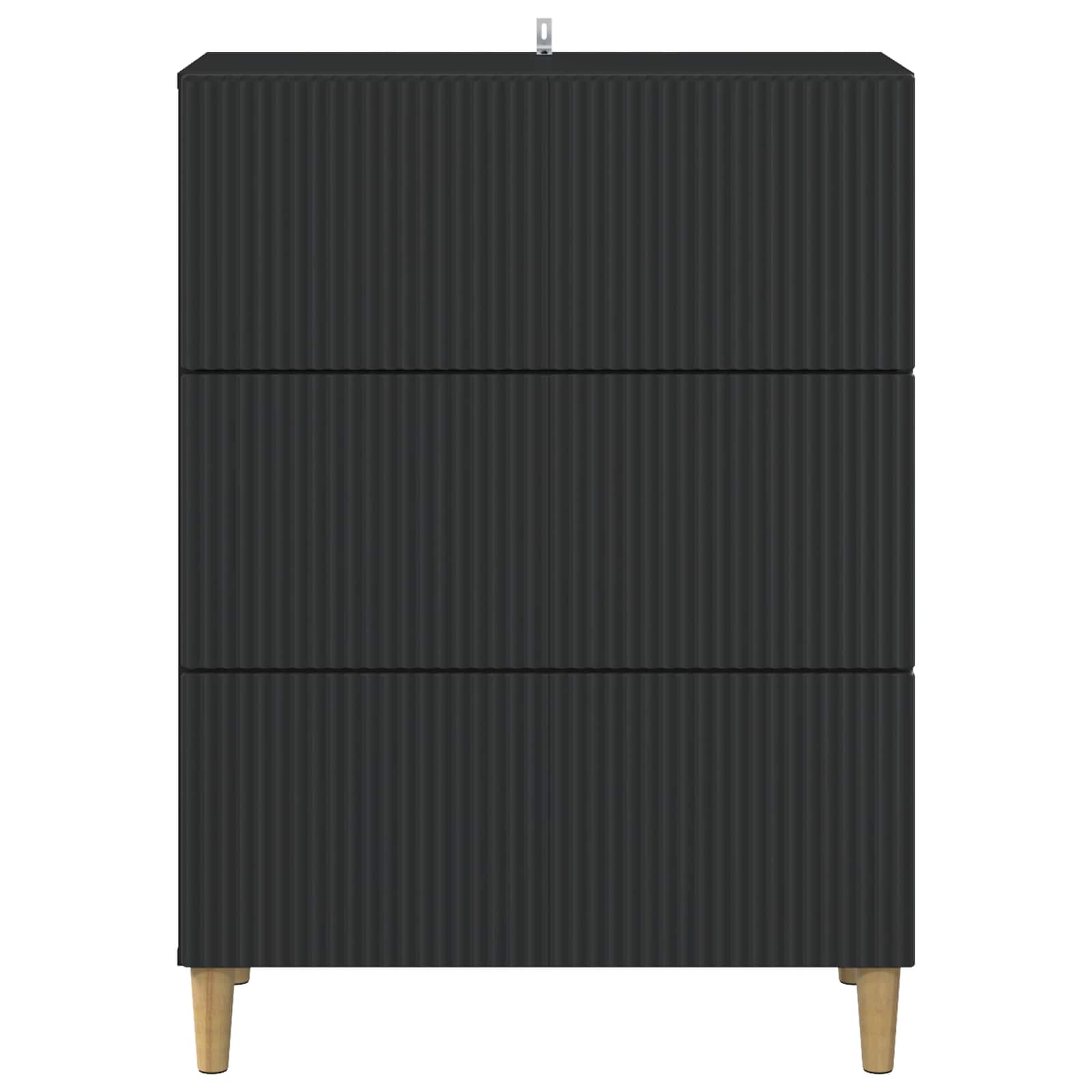 Kumodes skapītis melns 66 x 34,5 x 90 cm Apstrādāta koksne