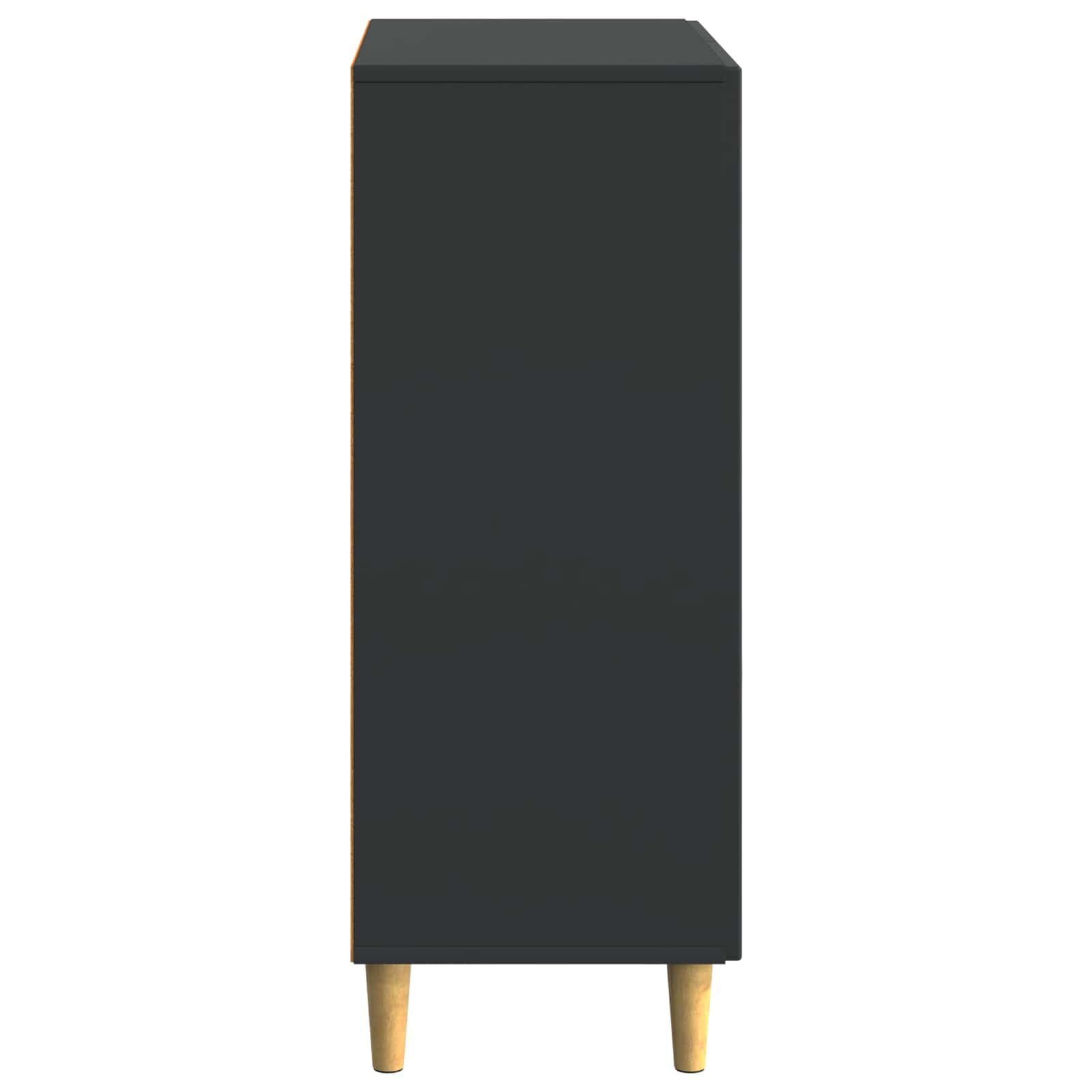 Kabalas su stalčių Juoda 66 x 34,5 x 90 cm Apdirbta mediena