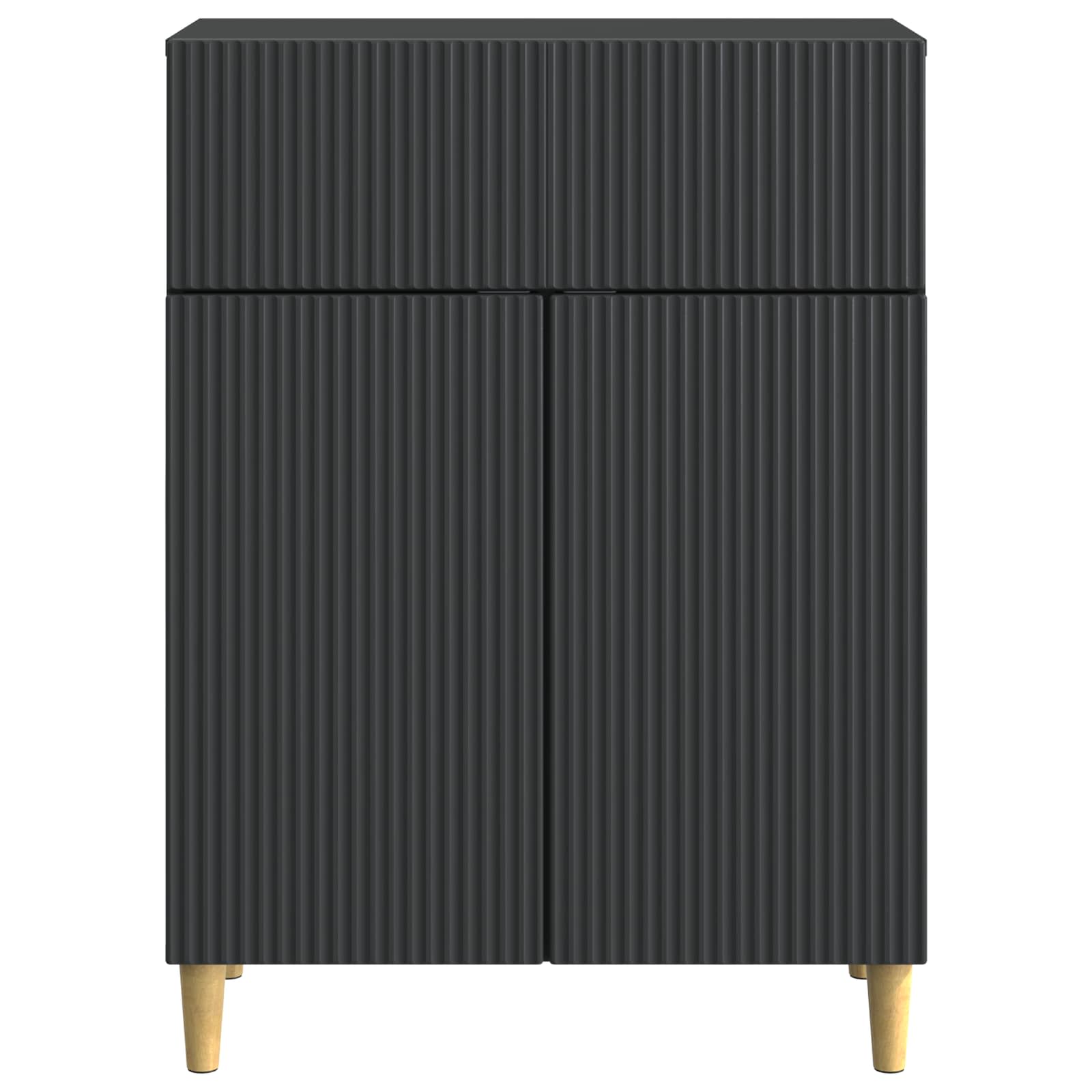 Kabalas su stalčių Juoda 66 x 34,5 x 90 cm Apdirbta mediena