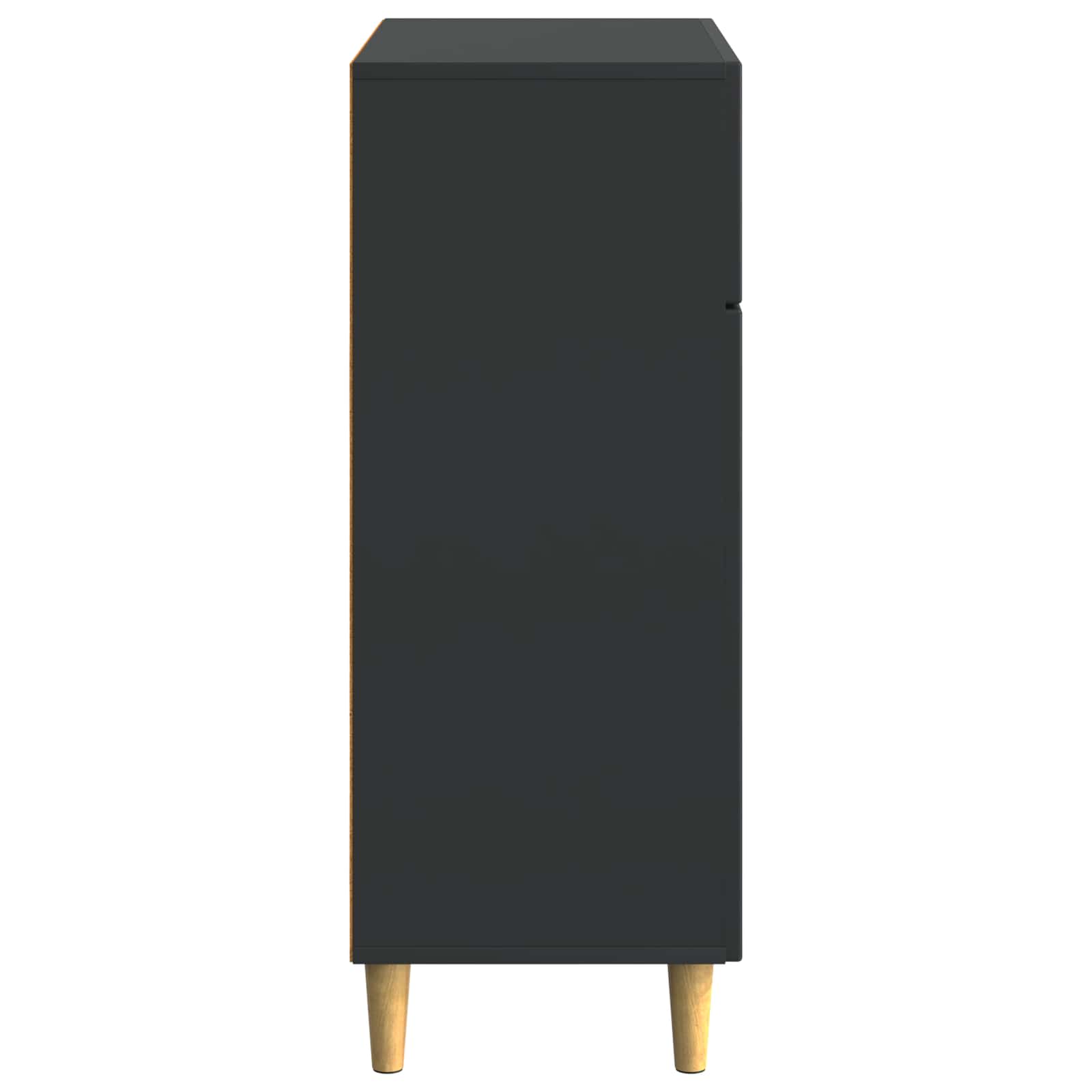 Kabalas su stalčių Juoda 66 x 34,5 x 90 cm Apdirbta mediena