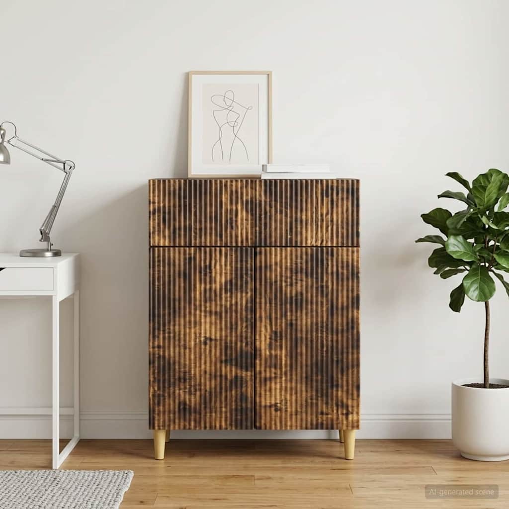 Kumode Dūmu ozols 66 x 34,5 x 90 cm Inženierijas koks