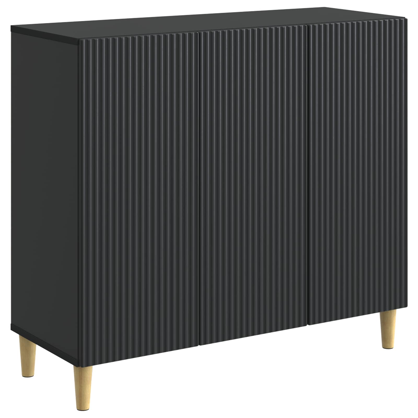 Kumode Melna 89 x 34,5 x 80 cm Apstrādāta koksne