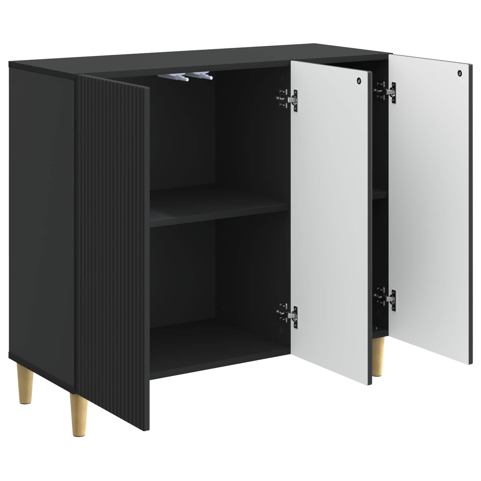 Kumode Melna 89 x 34,5 x 80 cm Apstrādāta koksne