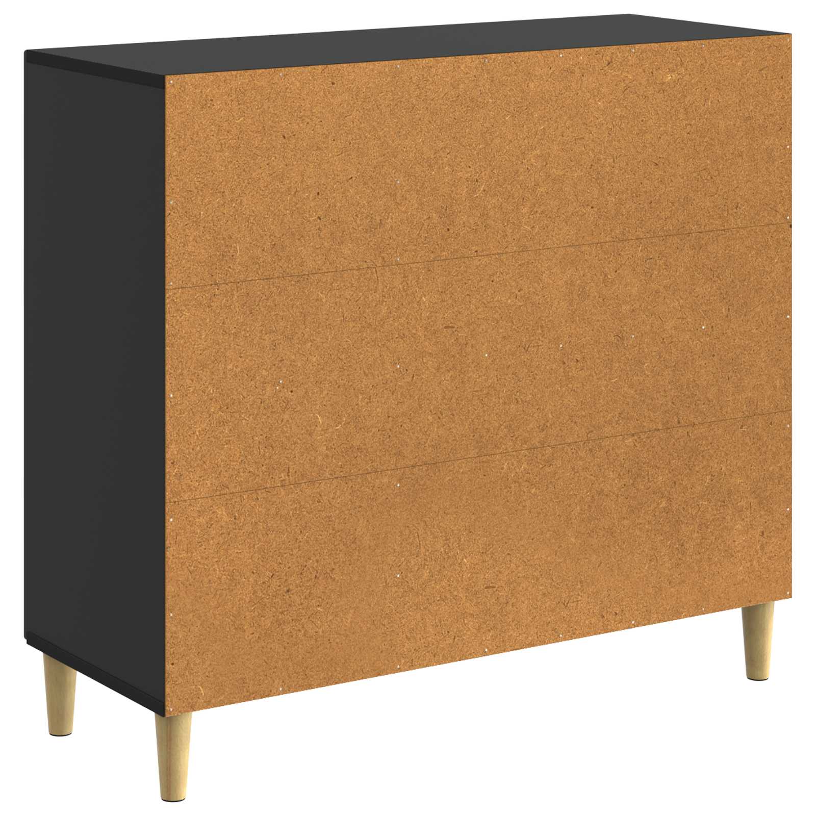 Kumode Melna 89 x 34,5 x 80 cm Apstrādāta koksne