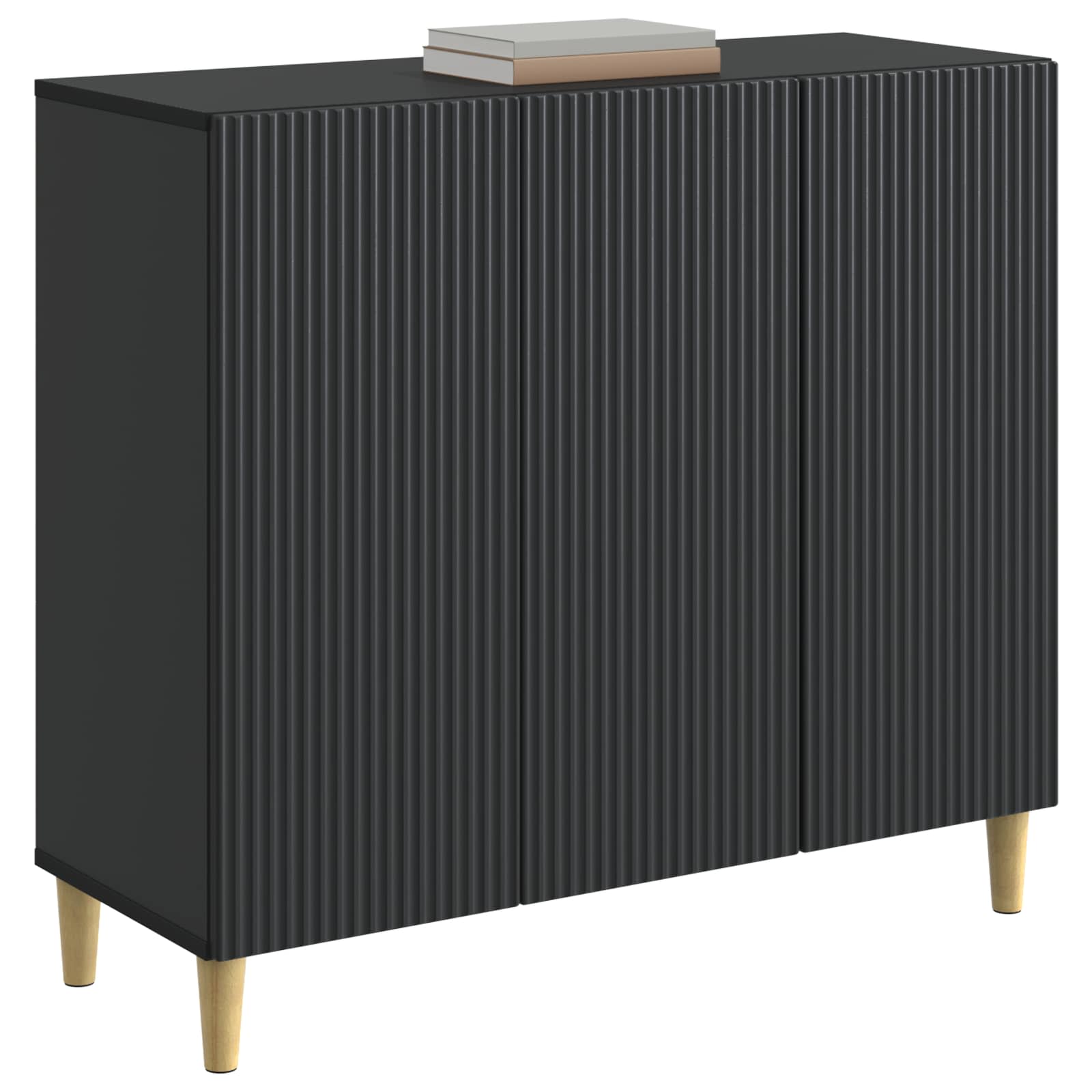 Kumode Melna 89 x 34,5 x 80 cm Apstrādāta koksne