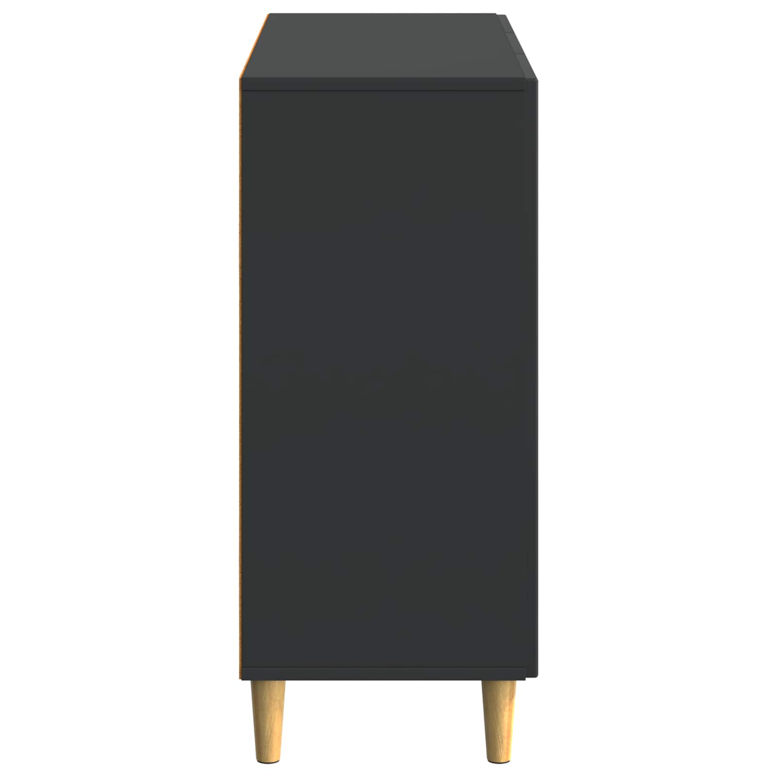 Kumode Melna 89 x 34,5 x 80 cm Apstrādāta koksne