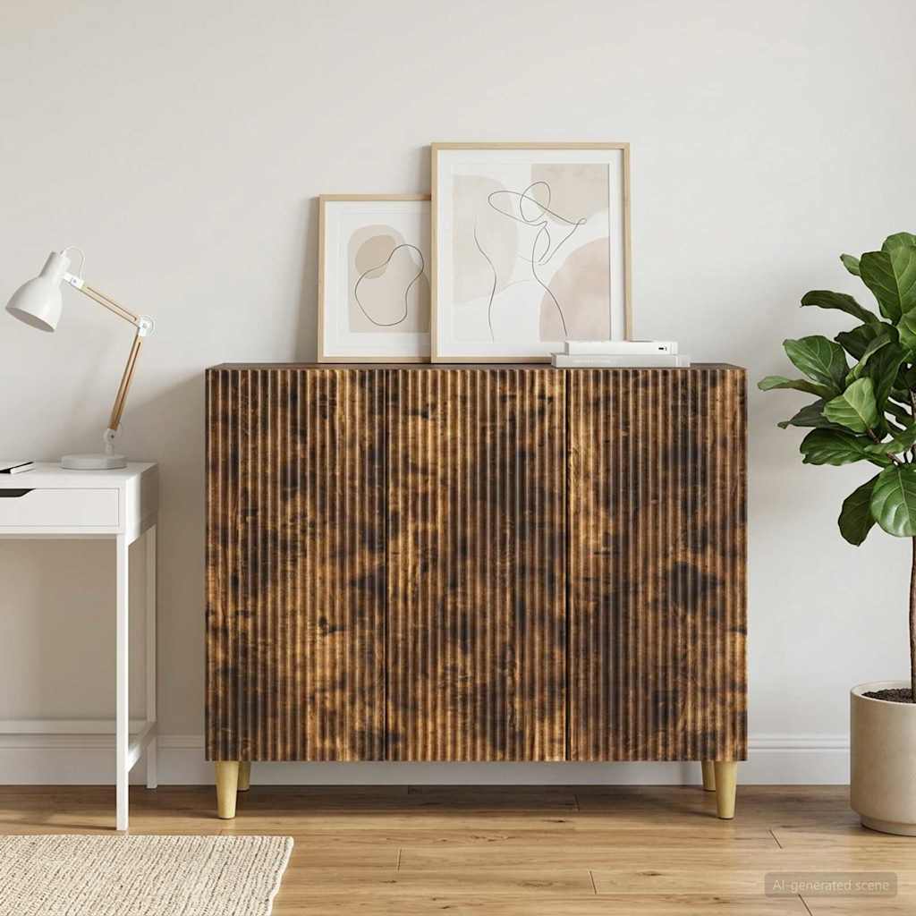 Kumode Dūmu ozols 89 x 34,5 x 80 cm Apstrādāta koksne